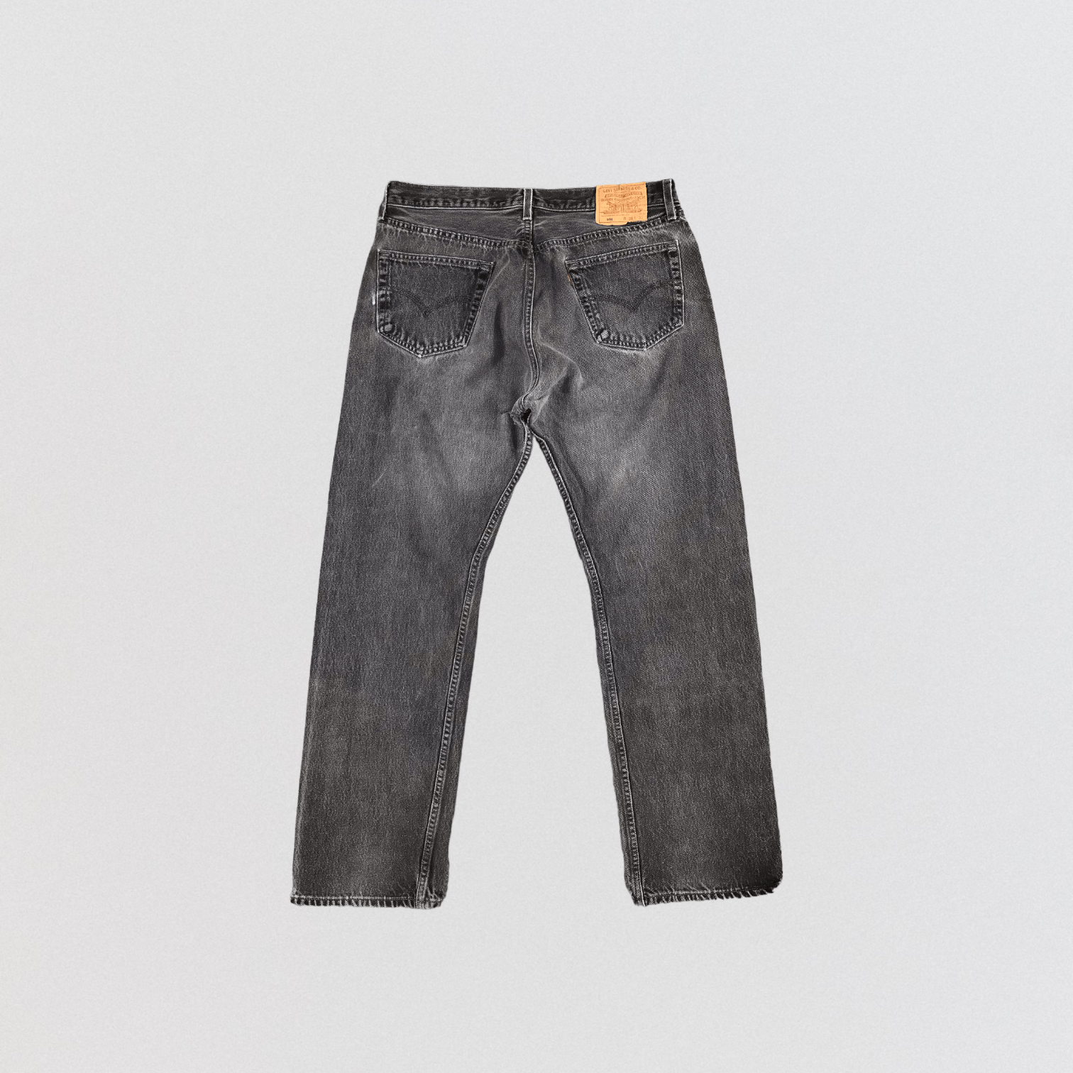 Levi's Vintage 90s Distress Levis 501 Faded Black Jeans-JM1564 Size US 35 - 2 Thumbnail
