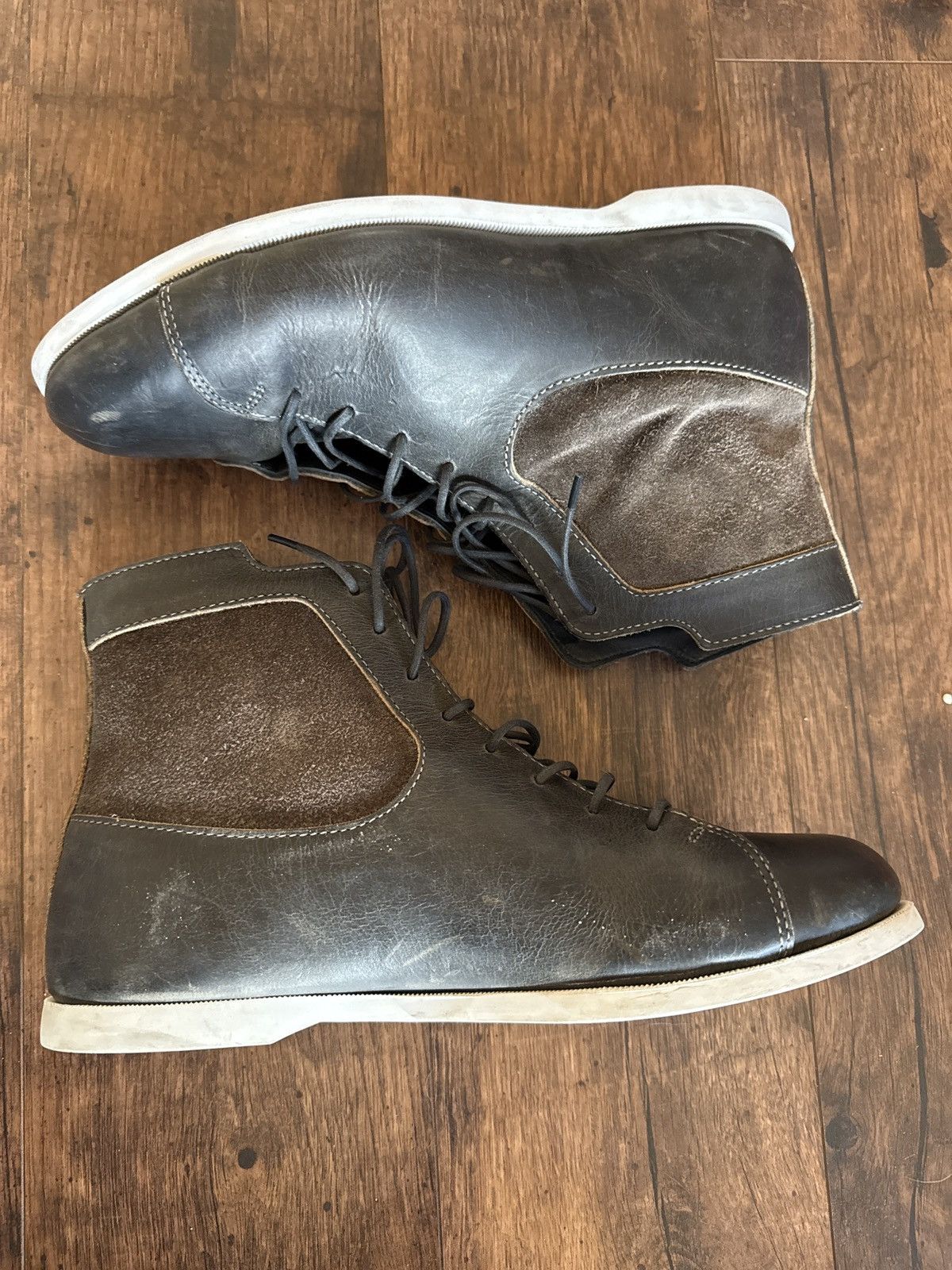 HELM Vintage HELM Brown Leather Boots Size US 13 / EU 46 - 2 Thumbnail