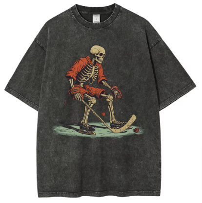 Japanese Brand × Vintage "Skull Hockey-L" T-shirt Size US L / EU 52-54 / 3 - 1 Thumbnail
