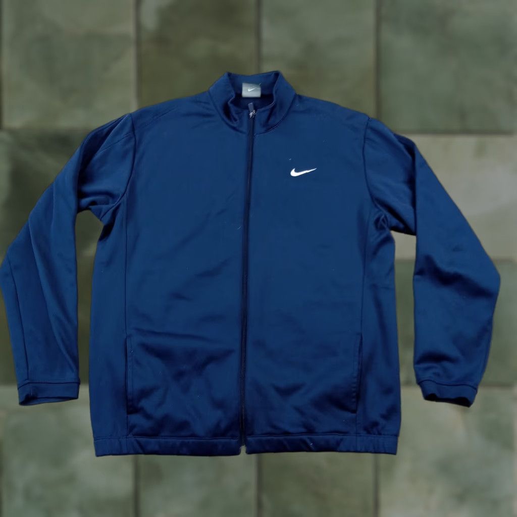 Nike Nike Sweatshirt Mens Large Blue Therma- Fit Long Sleeve Mock Neck Full Zip Size US L / EU 52-54 / 3 - 1 Thumbnail