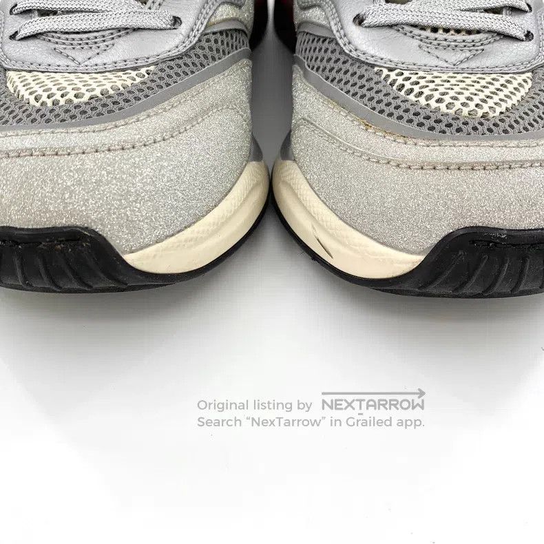 Gucci Gucci Gray glitter lace-thed casual flat sneakers Size US 7 / IT 37 - 9 Thumbnail