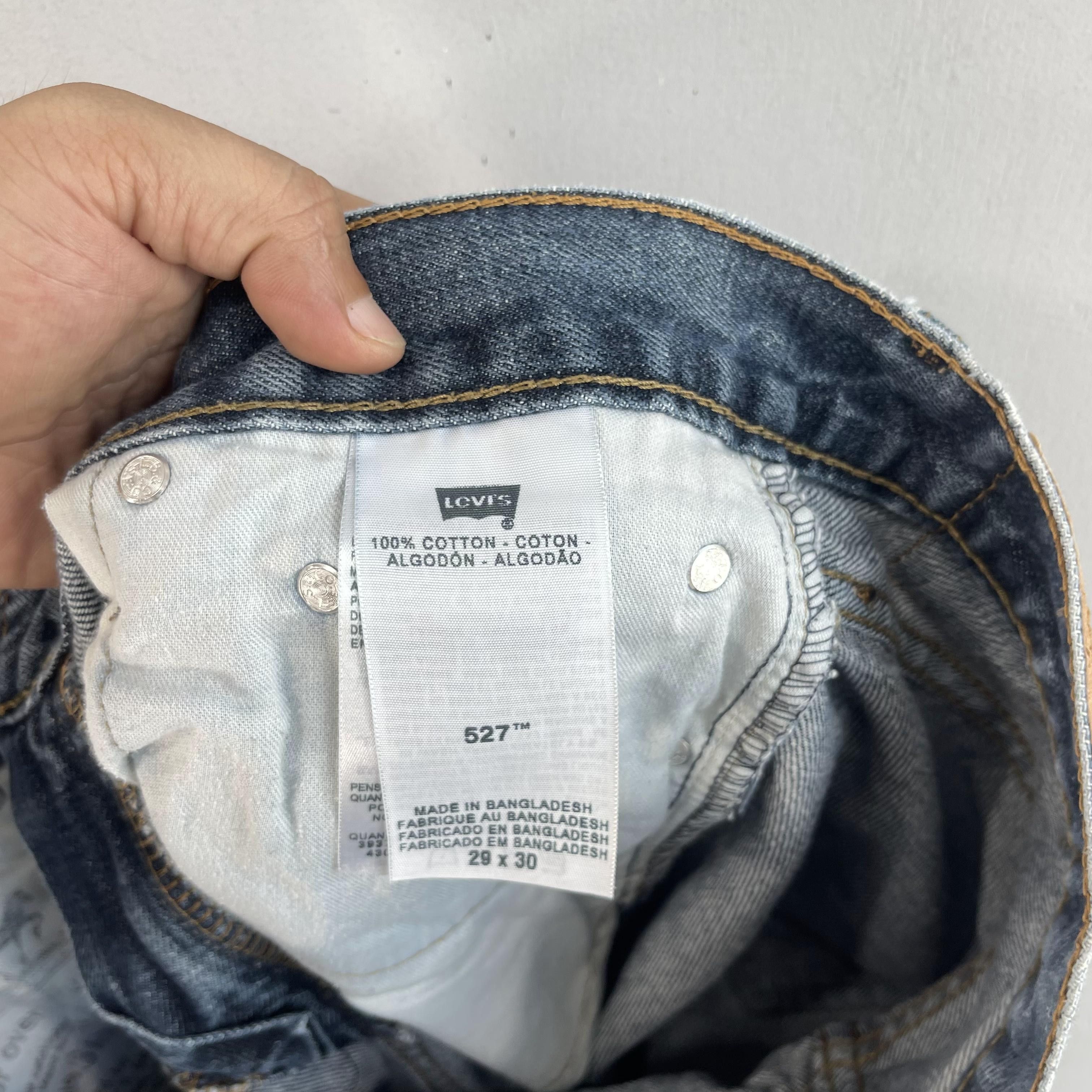 Levi's × Vintage Vintage Distressed Levis 527 Slim Bootcut Flared Jeans Size 30" / US 8 / IT 44 - 3 Thumbnail