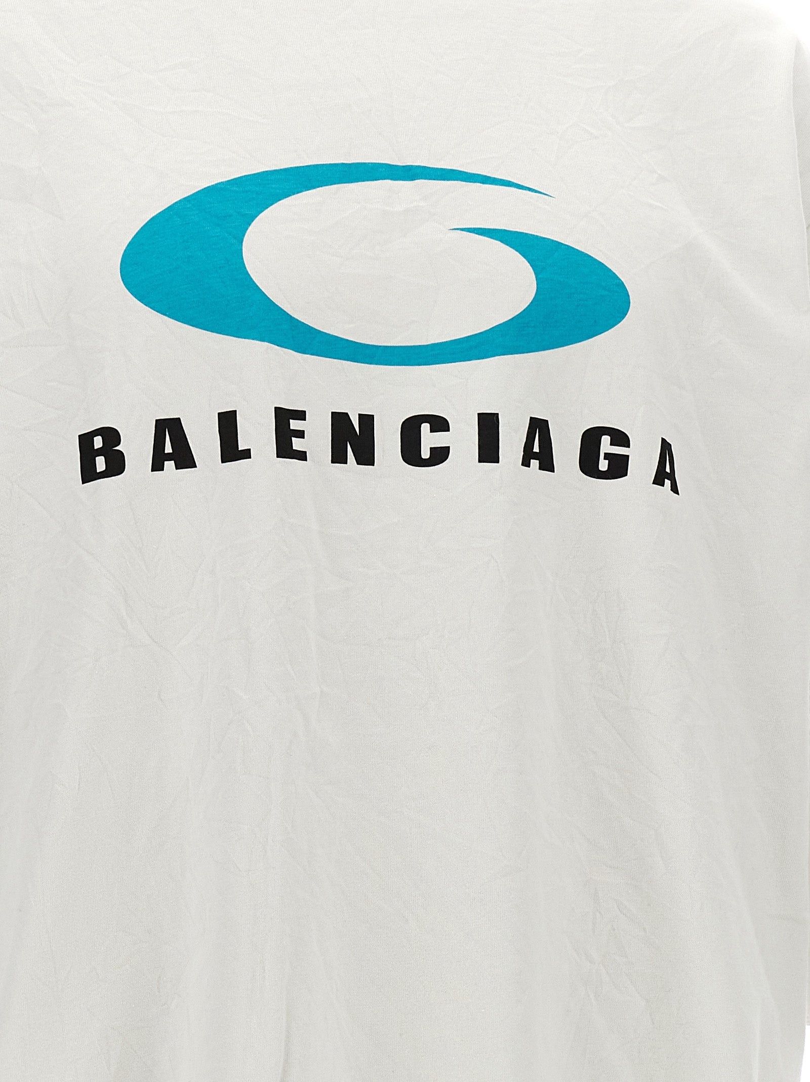 Balenciaga o1tr1nto0825 Loop Sports Icon Cropped T-Shirt in White Size M / US 6-8 / IT 42-44 - 5 Thumbnail