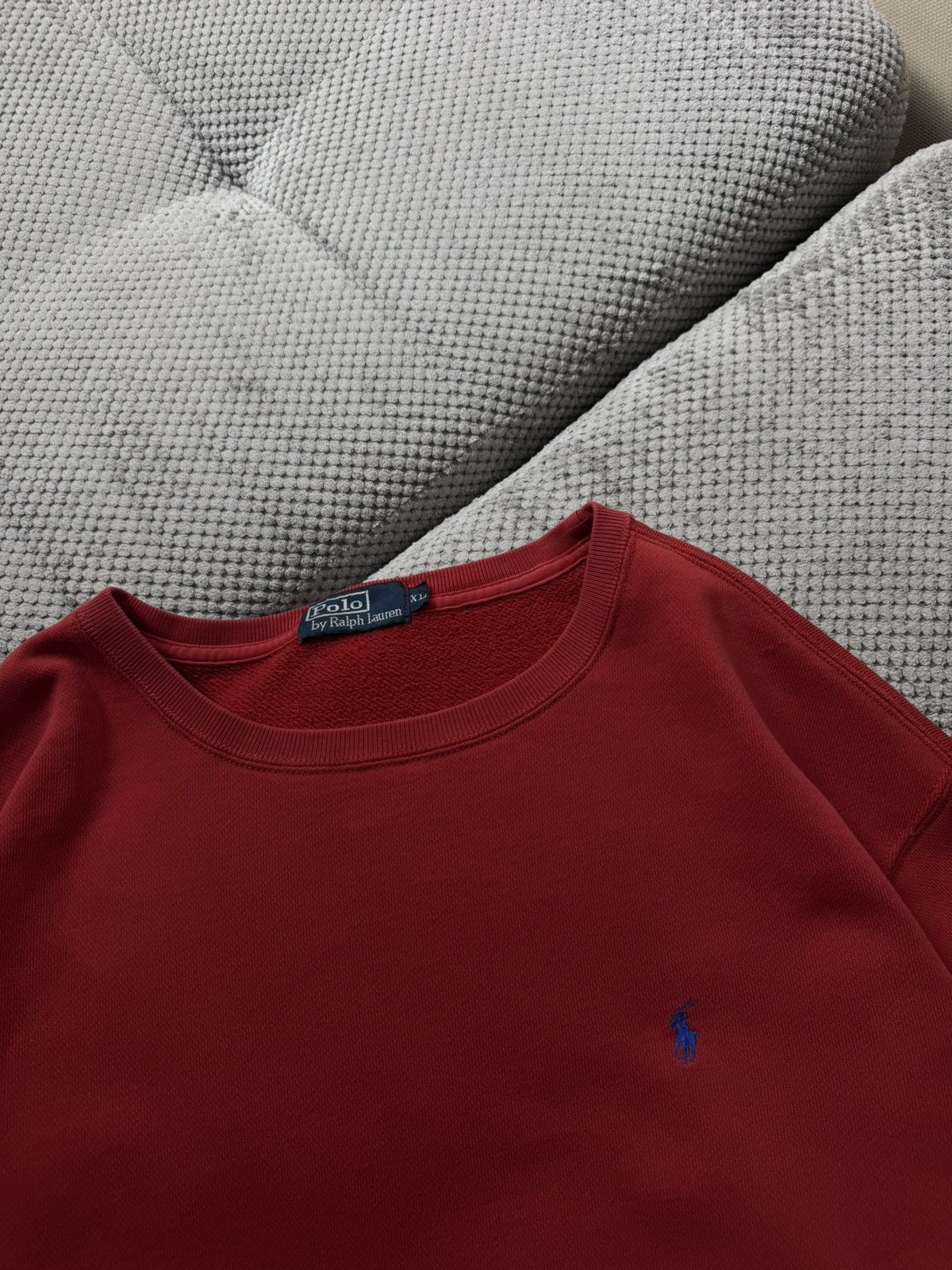 Polo Ralph Lauren × Ralph Lauren × Vintage Polo Ralph Lauren Vintage Red Sweatshirt Size US XL / EU 56 / 4 - 7 Thumbnail