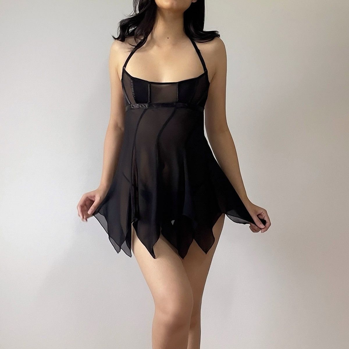 Victoria's Secret Victoria’s Secret Black Chiffon Slip Dress/Top (S–M) Size M / US 6-8 / IT 42-44 - 6 Thumbnail