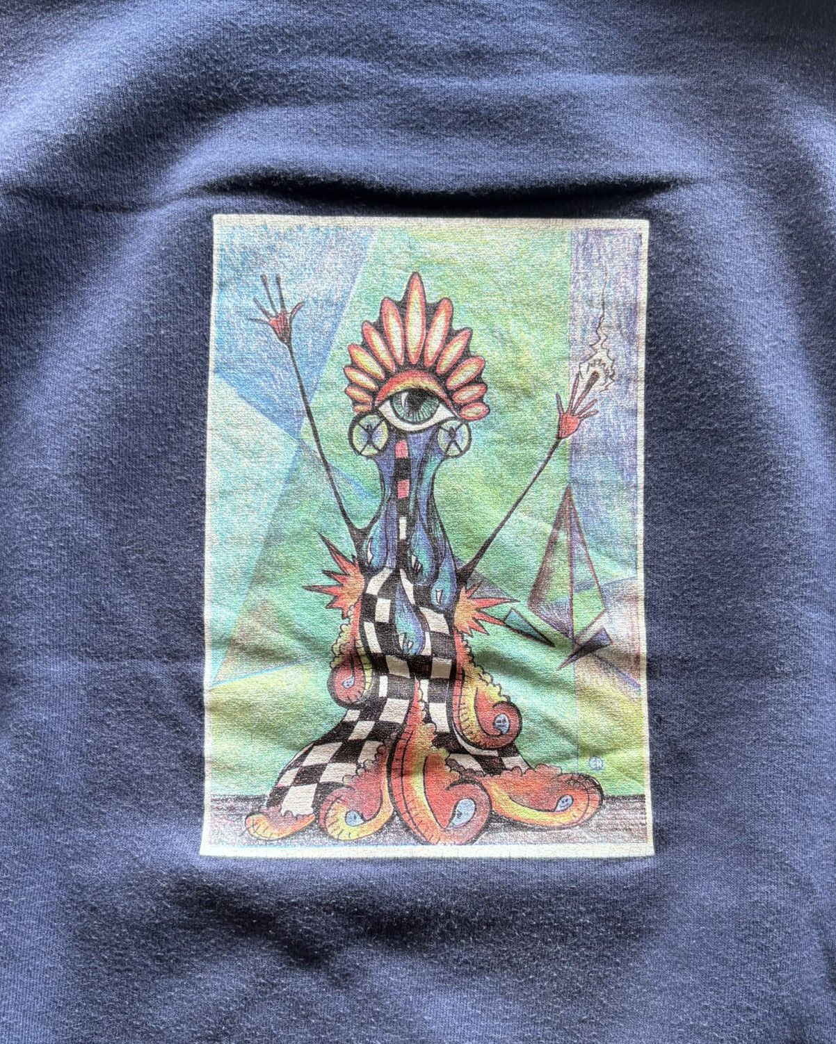 Vintage × Volcom Rare 1990s Volcom Hawaiian Sirfing Faded Navy Hoodie Size US L / EU 52-54 / 3 - 9 Thumbnail