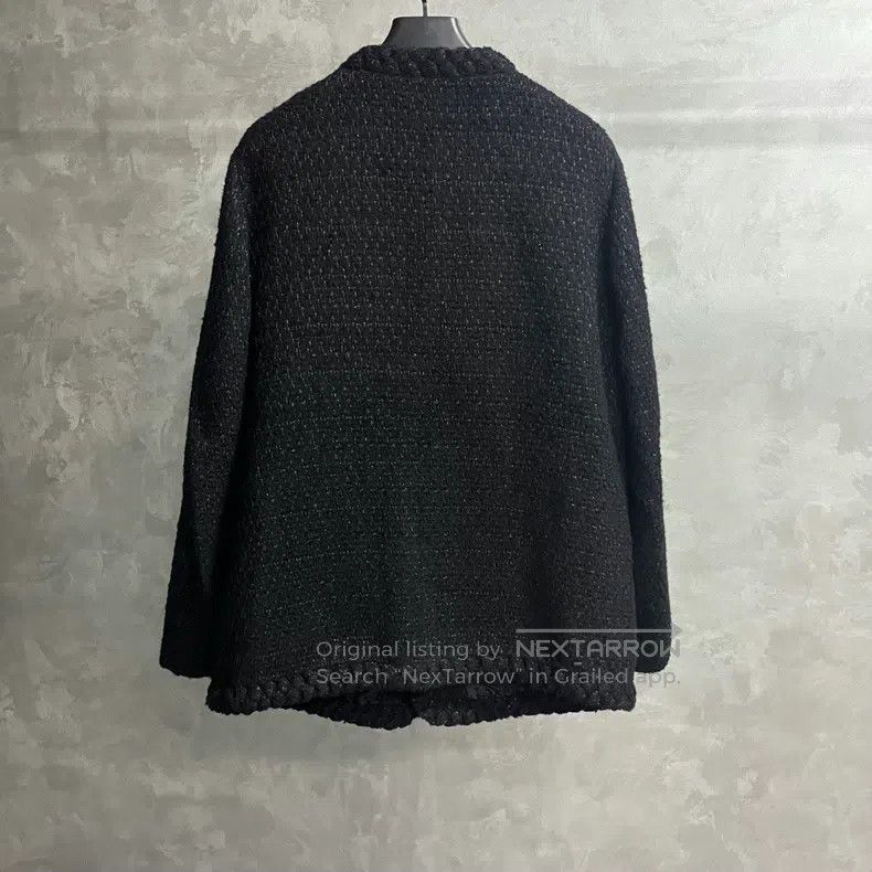 Valentino Valentino Black solid color V-neck long-sleeved jacket jac Size L / US 10 / IT 46 - 2 Thumbnail