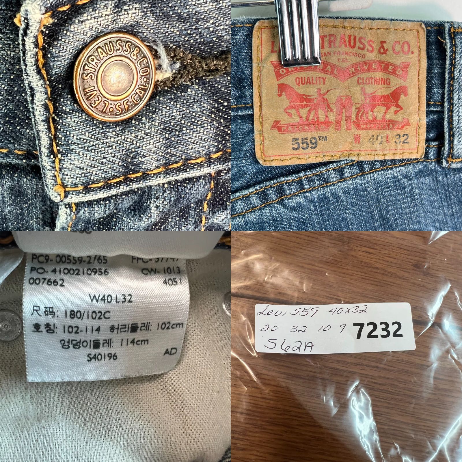 Levi's Levi's 559 Mens Denim Blue Flat Front Straight Jeans Size 40X32 Denim Blue 559 Jeans Mens Regular 40 32 Blue 5-Pocket Design C Size US 40 / EU 56 - 8 Thumbnail