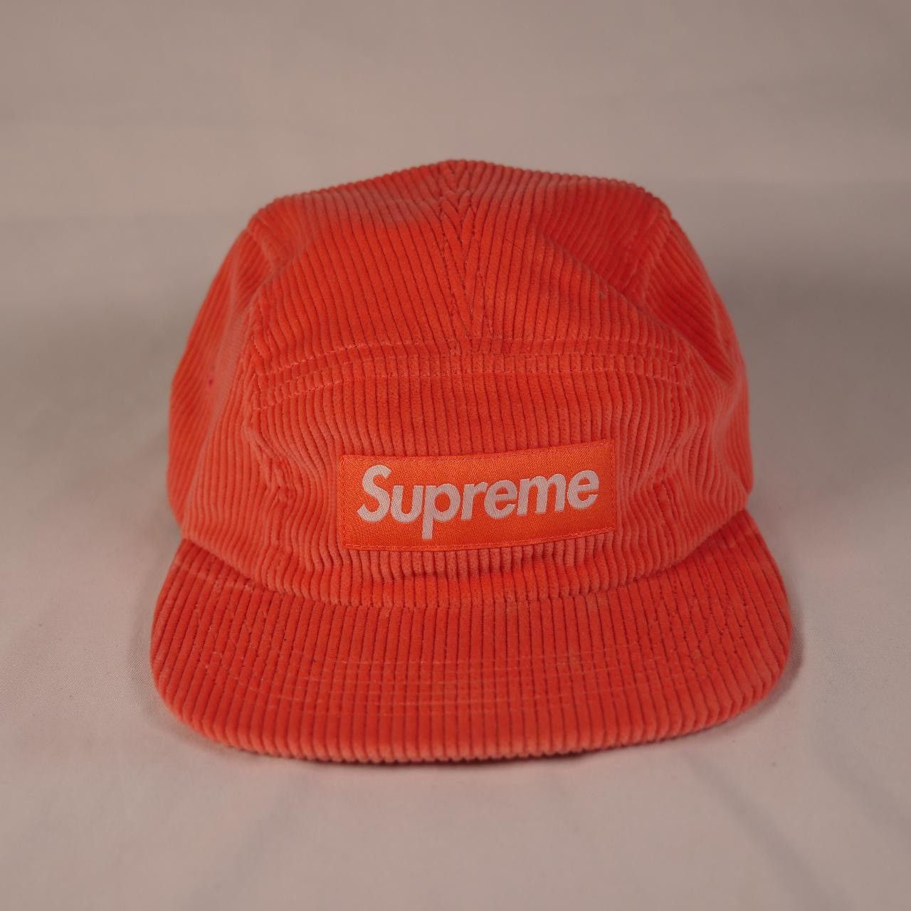 Supreme Supreme Corduroy Camp Cap “Coral” SS17 | Grailed