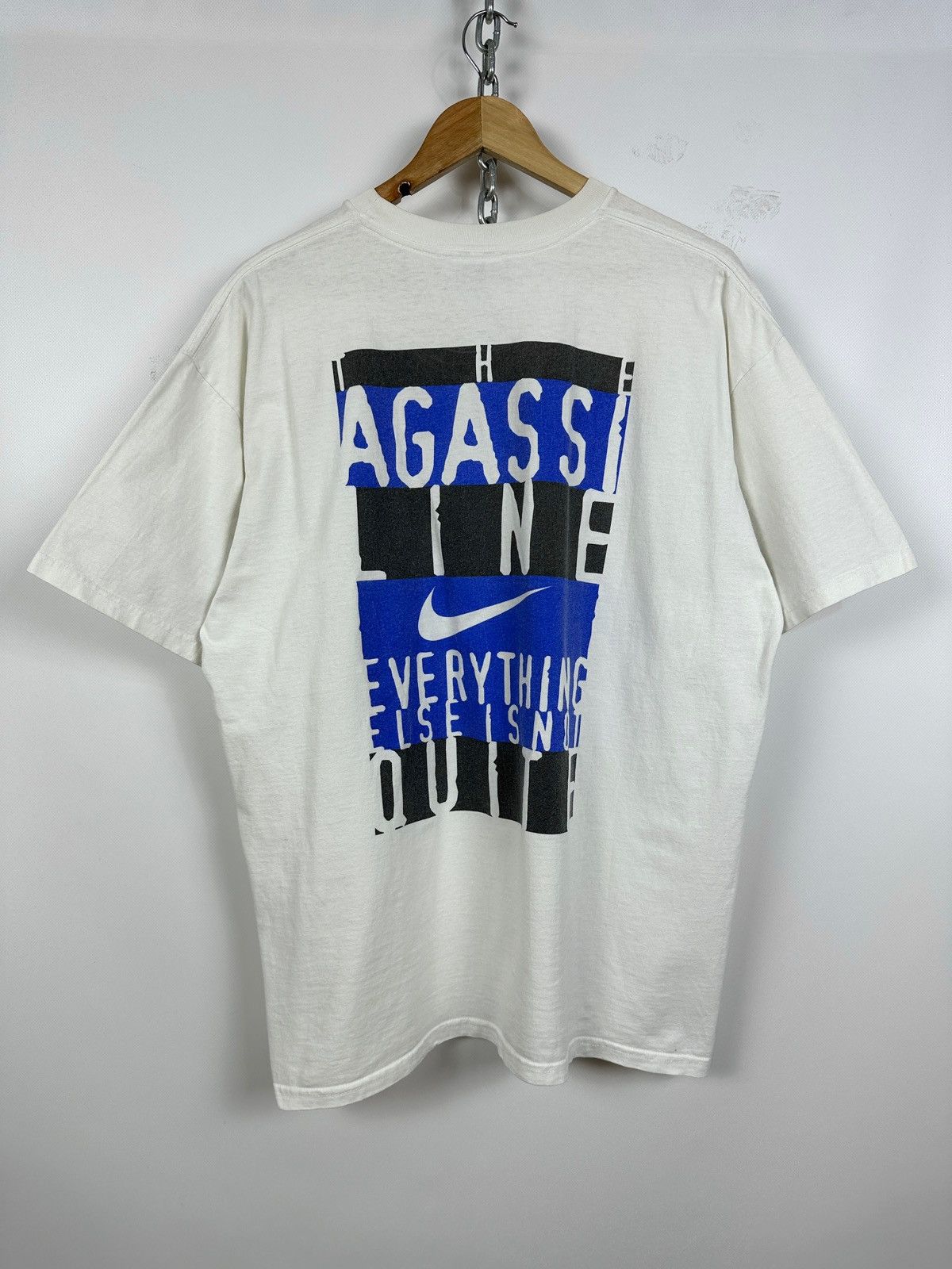 Nike 90s Vintage Nike Andre Agassi Graphic T Shirt Size US XL / EU 56 / 4 - 1 Thumbnail
