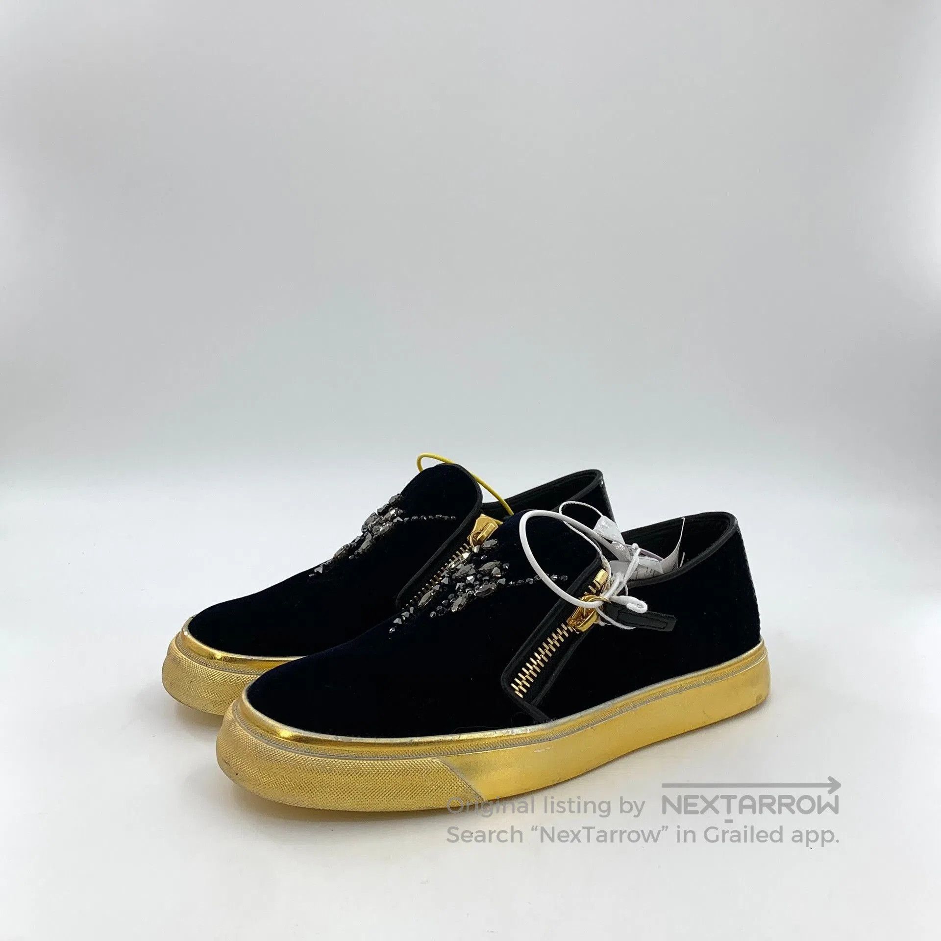 Giuseppe Zanotti Giuseppe Zanotti Crystal Letter Flat Sneakers. Size US 6 / IT 36 - 1 Thumbnail
