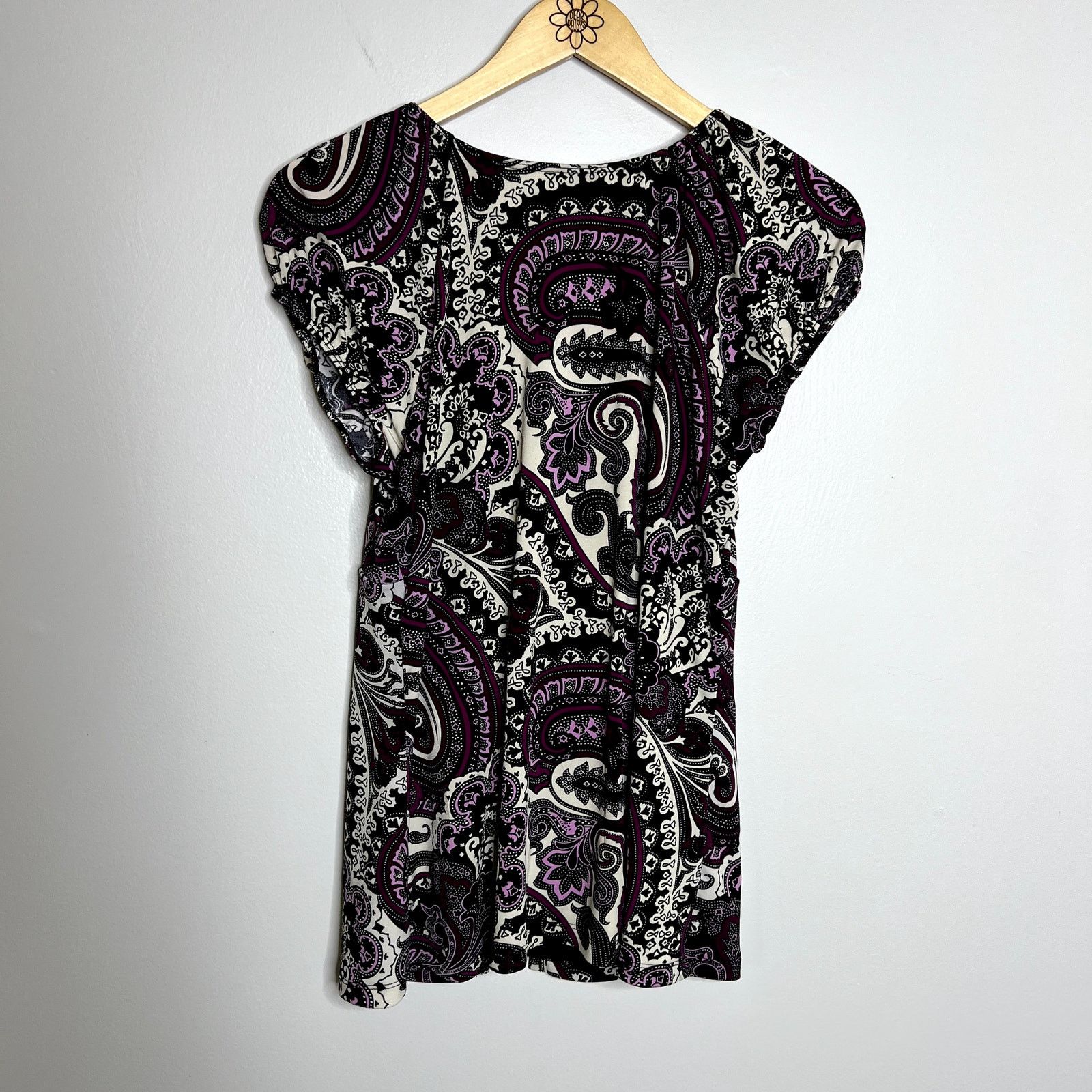Other Fashion Bug Purple Layered Patterned Top Size M / US 6-8 / IT 42-44 - 5 Thumbnail