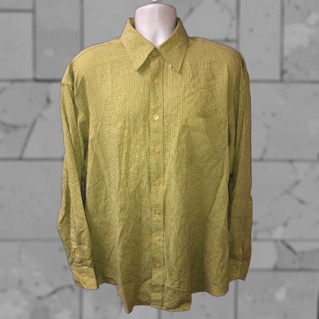 BUGATCHI Bugatchi Uomo Mens Green Long Sleeve Button Front Shirt Size XXL Size US XXL / EU 58 / 5 - 1 Thumbnail