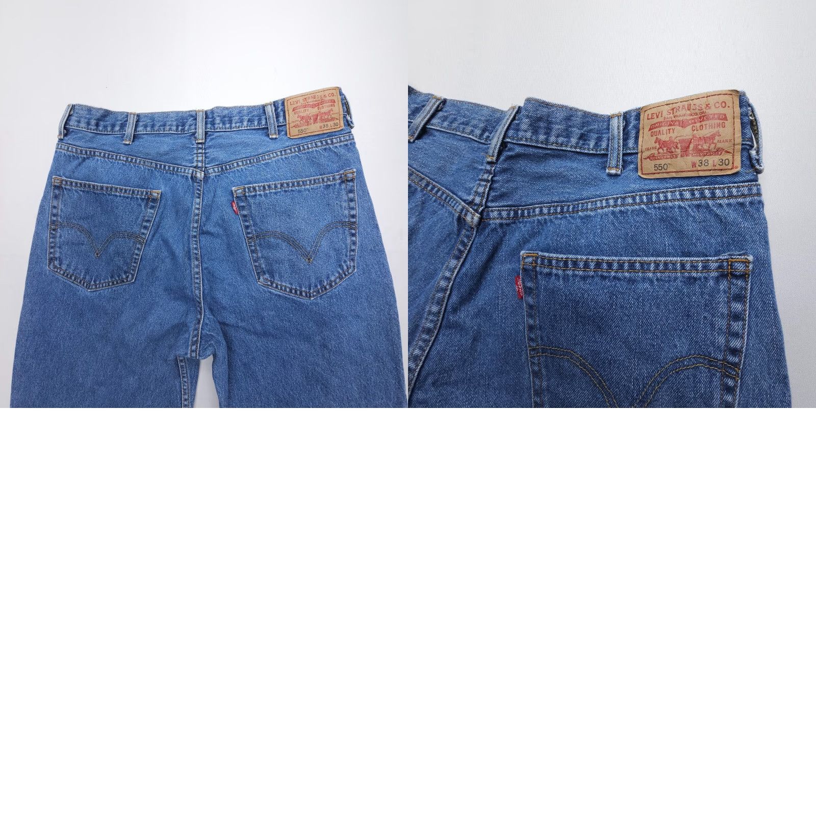 Levi's Levi's Jeans 550 Relaxed Fit Tapered Jeans Mens 38 x 30 Denim Blue 90s American Distressed Pockets Baggy Vintage No N/A Size US 38 / EU 54 - 8 Thumbnail