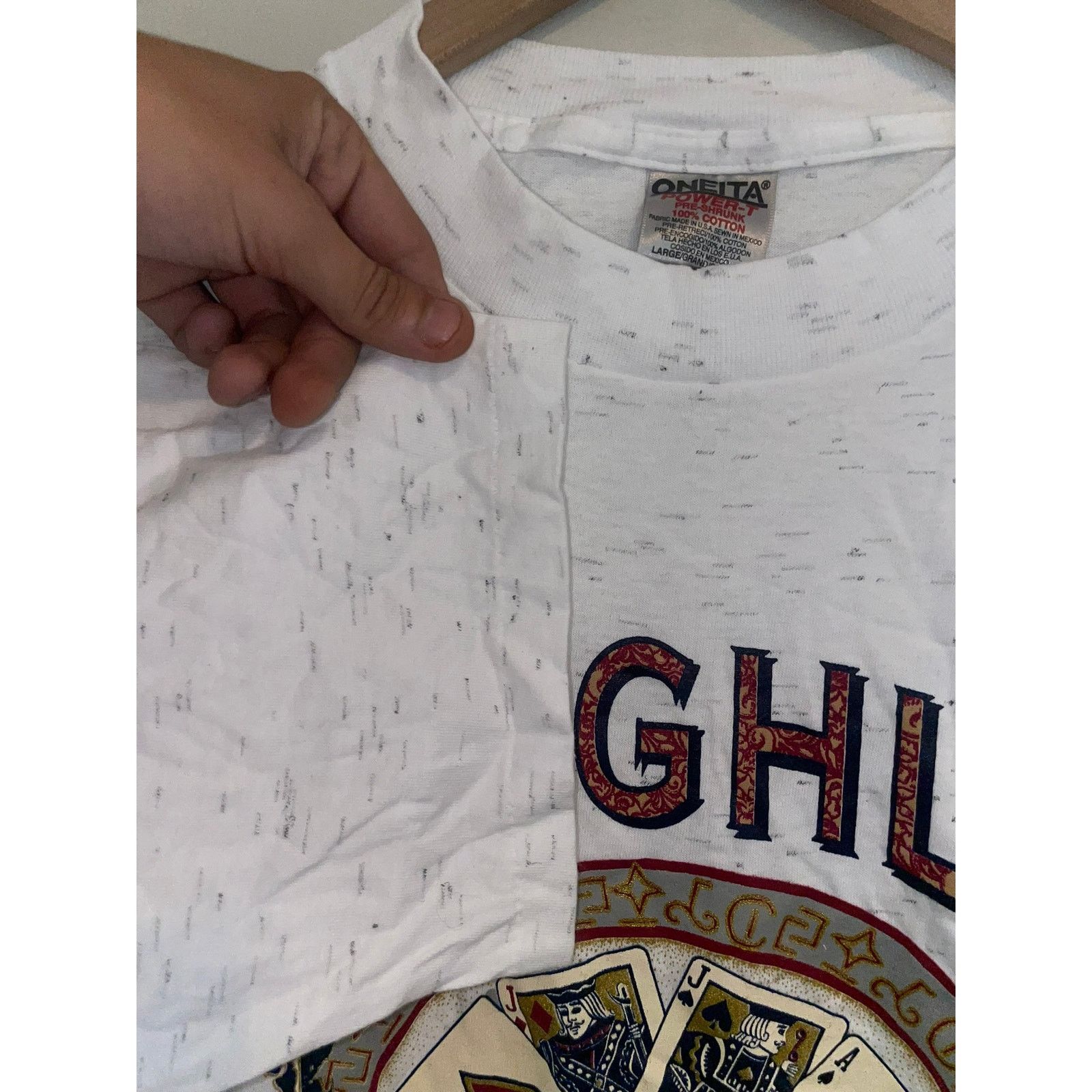 Vintage Vintage Laughlin Nevada Casino Graphic White Speckled Shirt Size US L / EU 52-54 / 3 - 8 Thumbnail