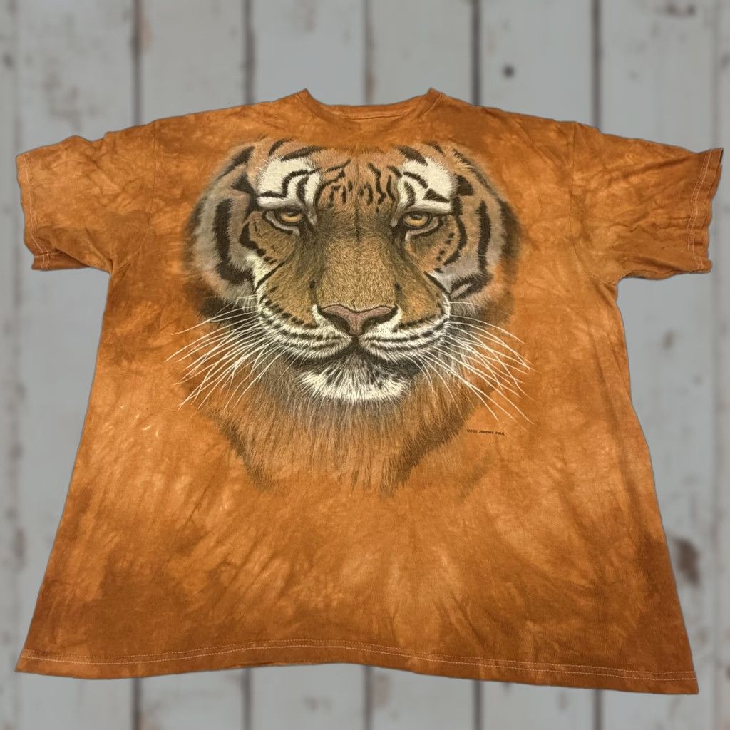 The Mountain VINTAGE 3D Tiger Tee Animal Graphic Men's 2XL The Mountain Animal Wildlife Big Cat Face Shirt Shirts Tigers Tiger 3D Graphic Print Men Size US XXL / EU 58 / 5 - 1 Thumbnail
