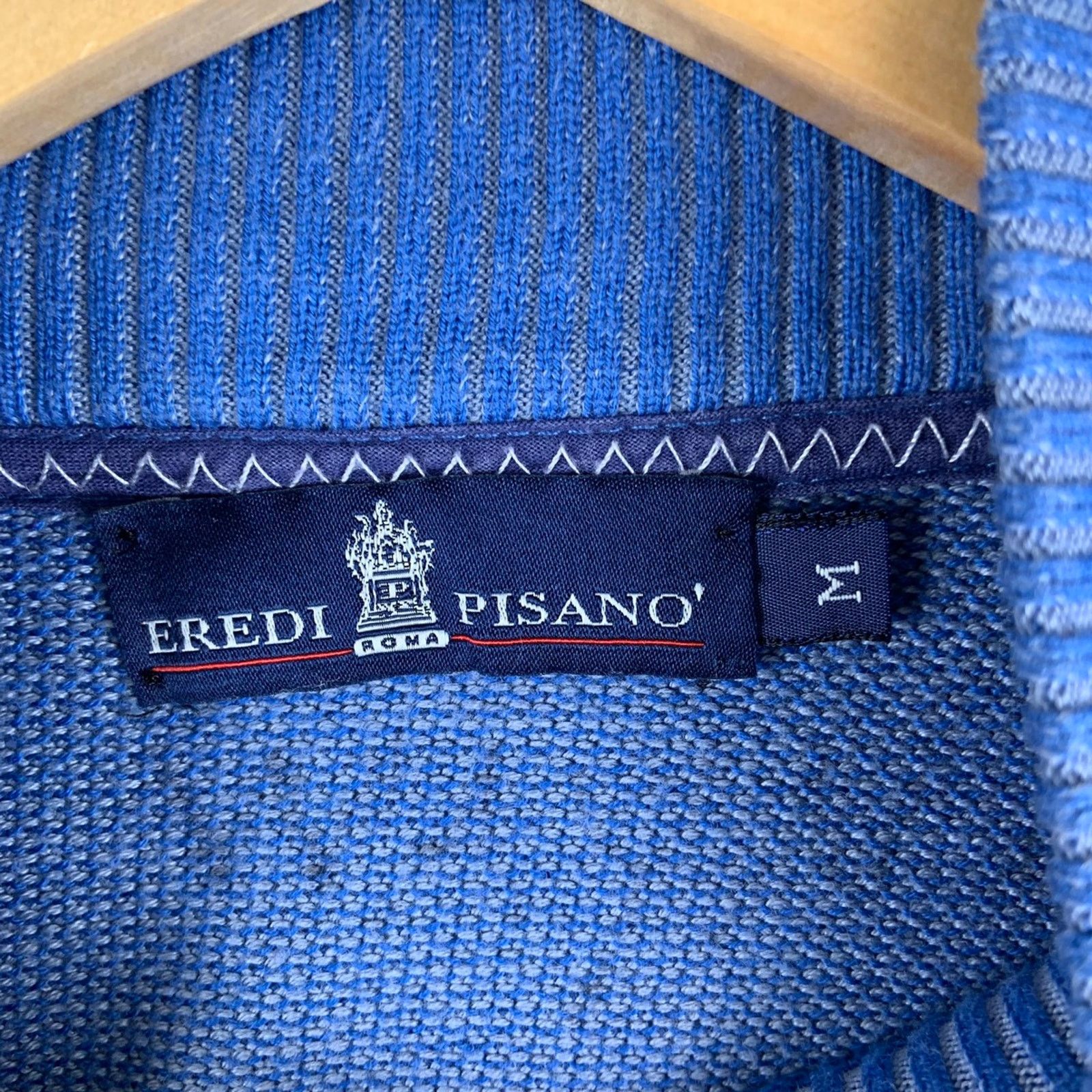 Eredipisano Eredi Pisano Blue Knit Jacket Size US M / EU 48-50 / 2 - 3 Thumbnail