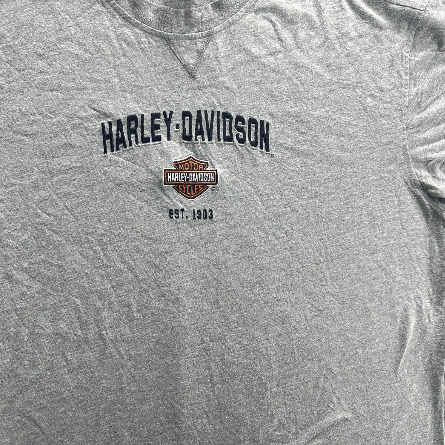 Harley Davidson VINTAGE/ Harley-Davidson Shirt Mens XL Gray Atlanta Georgia Bar Shield Tee Motorcycle Biker Logo Size US XL / EU 56 / 4 - 4 Thumbnail