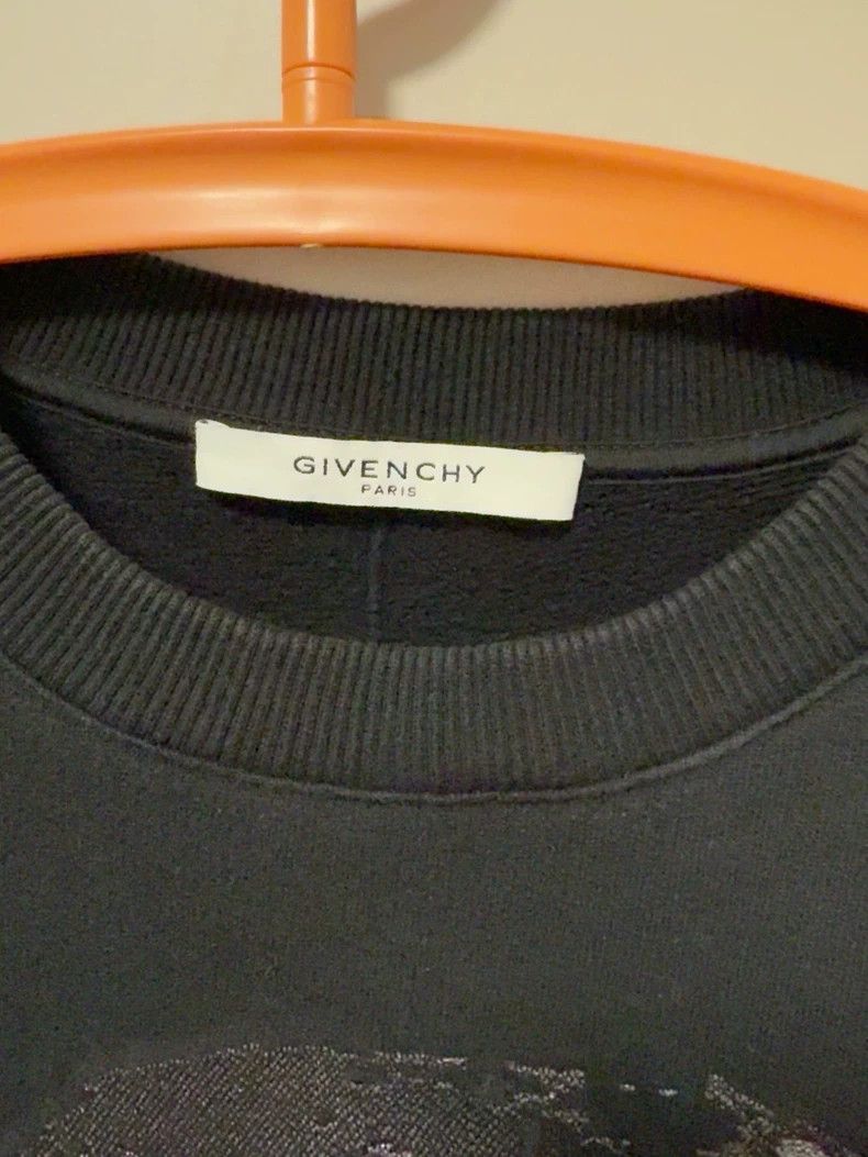 Givenchy Classic Black Dog Head Embroidered Hoodie, Size L