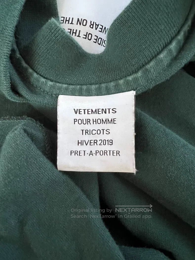 Vetements Vetements Dark Green Long Sleeve Hoodie Size US M / EU 48-50 / 2 - 6 Thumbnail