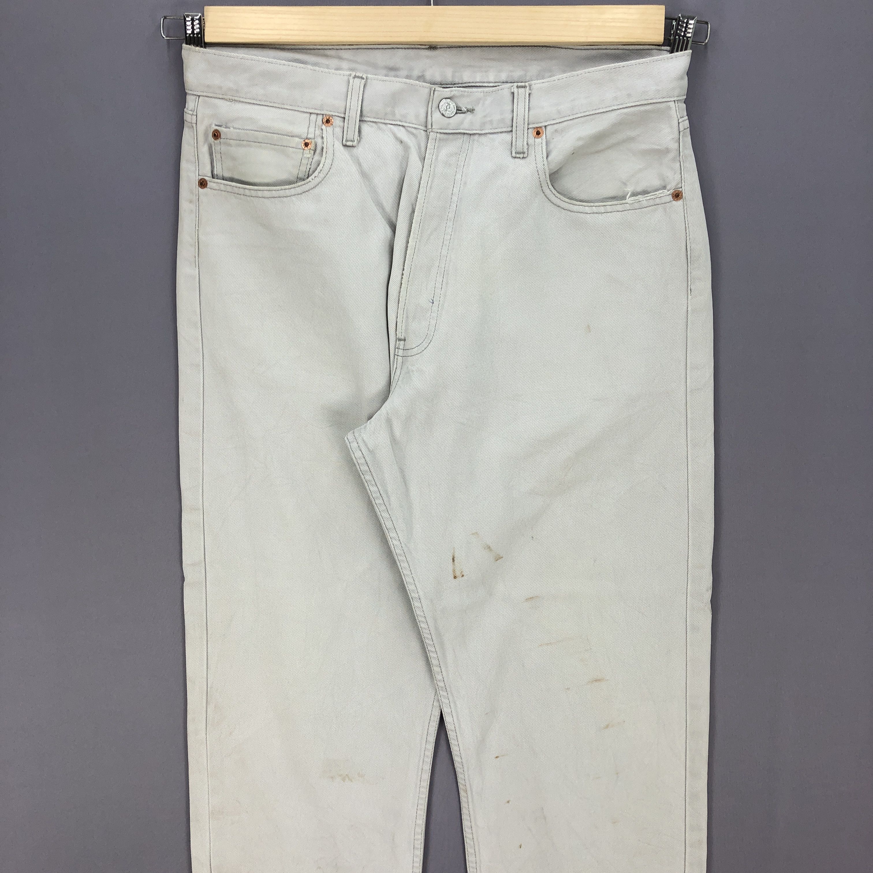 Levi's Vintage Levis 501 Jeans Flare White Button Up Denim Size US 34 / EU 50 - 3 Thumbnail