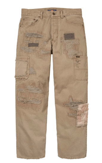 Supreme Blackmeans Mended Loose Fit Jeans Dirty Tan 30