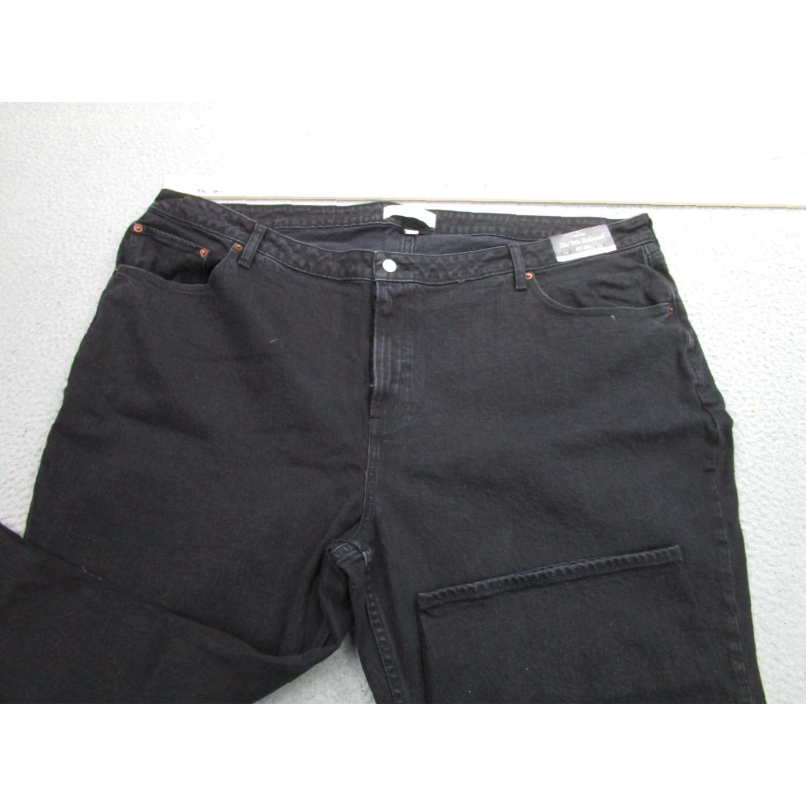 Abercrombie & Fitch Abercrombie & Fitch High Rise Jeans Womens 24/37 Black Straight Relaxed Curve Love 90s Size 42" / US 20 - 4 Thumbnail