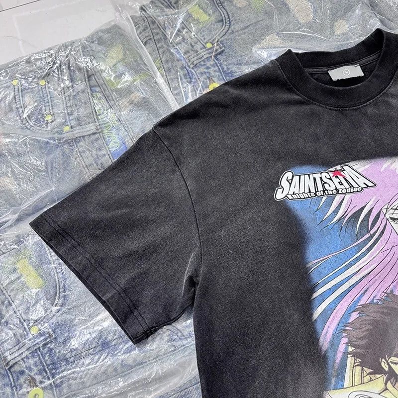 Japanese Brand Anime SAINT SEIYA Washed T-shirt Size US M / EU 48-50 / 2 - 6 Thumbnail