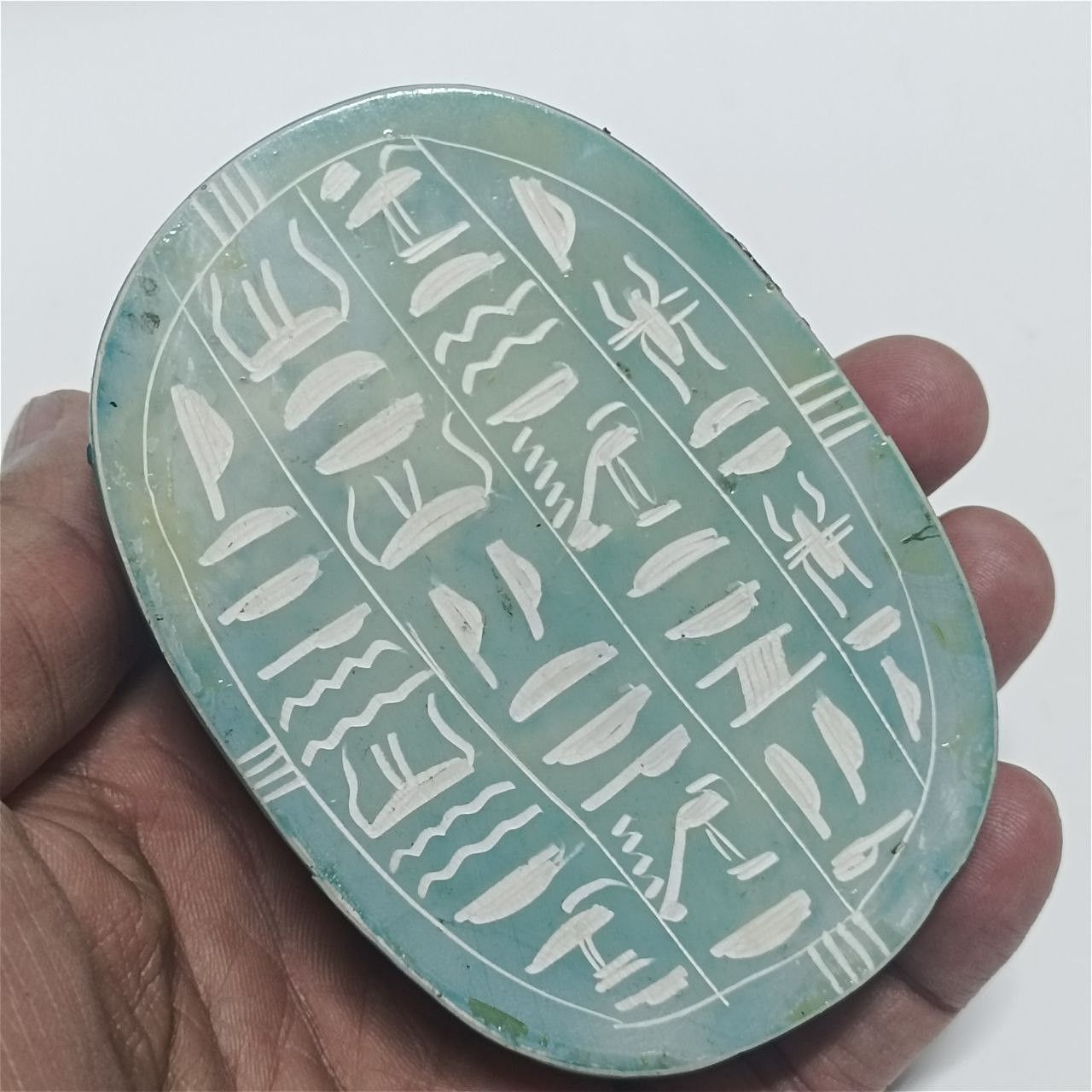 Other hand-carved pharaonic scarab hieroglyphic details Size ONE SIZE - 1 Thumbnail