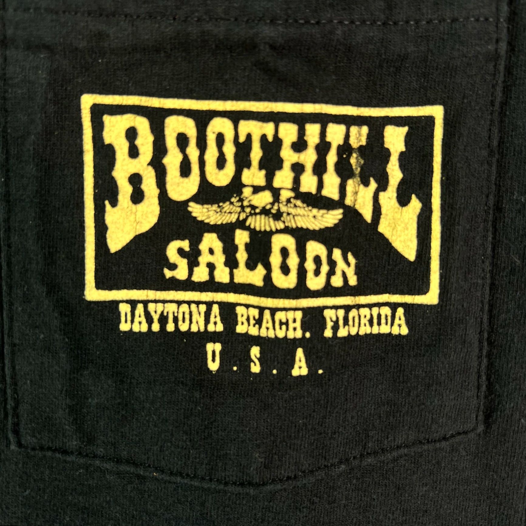 Fruit Of The Loom VTG Fruit Of The Loom Mens Black Tee XL T Shirt Graphic Biker 1996 Daytona Bike Week Saloon Crew Neck Short Sleeve Vintage US Mens Size US XL / EU 56 / 4 - 2 Thumbnail