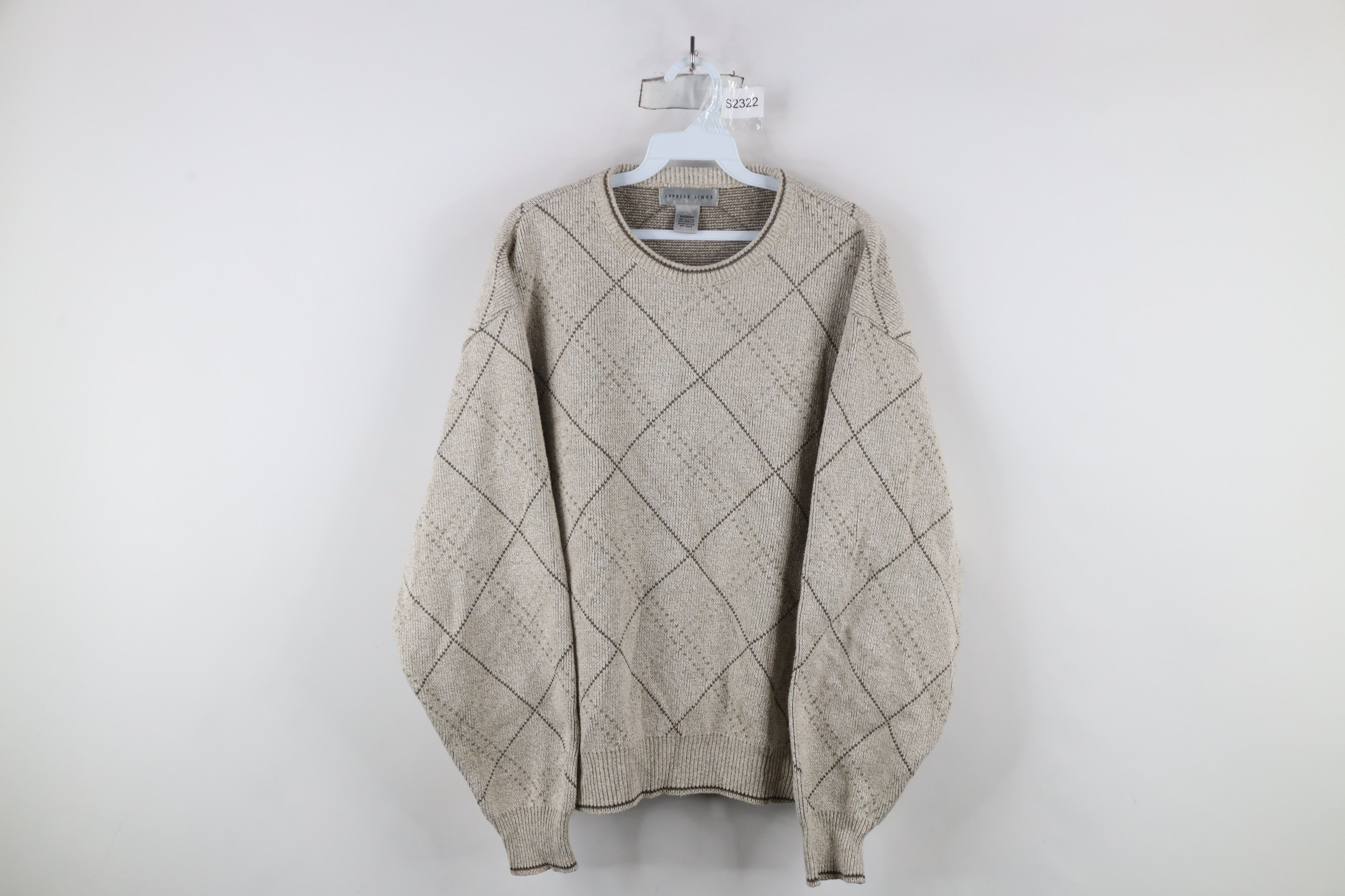 Vintage Vintage 90s Streetwear Checkered Knit Crewneck Sweater USA Size US M / EU 48-50 / 2 - 1 Thumbnail