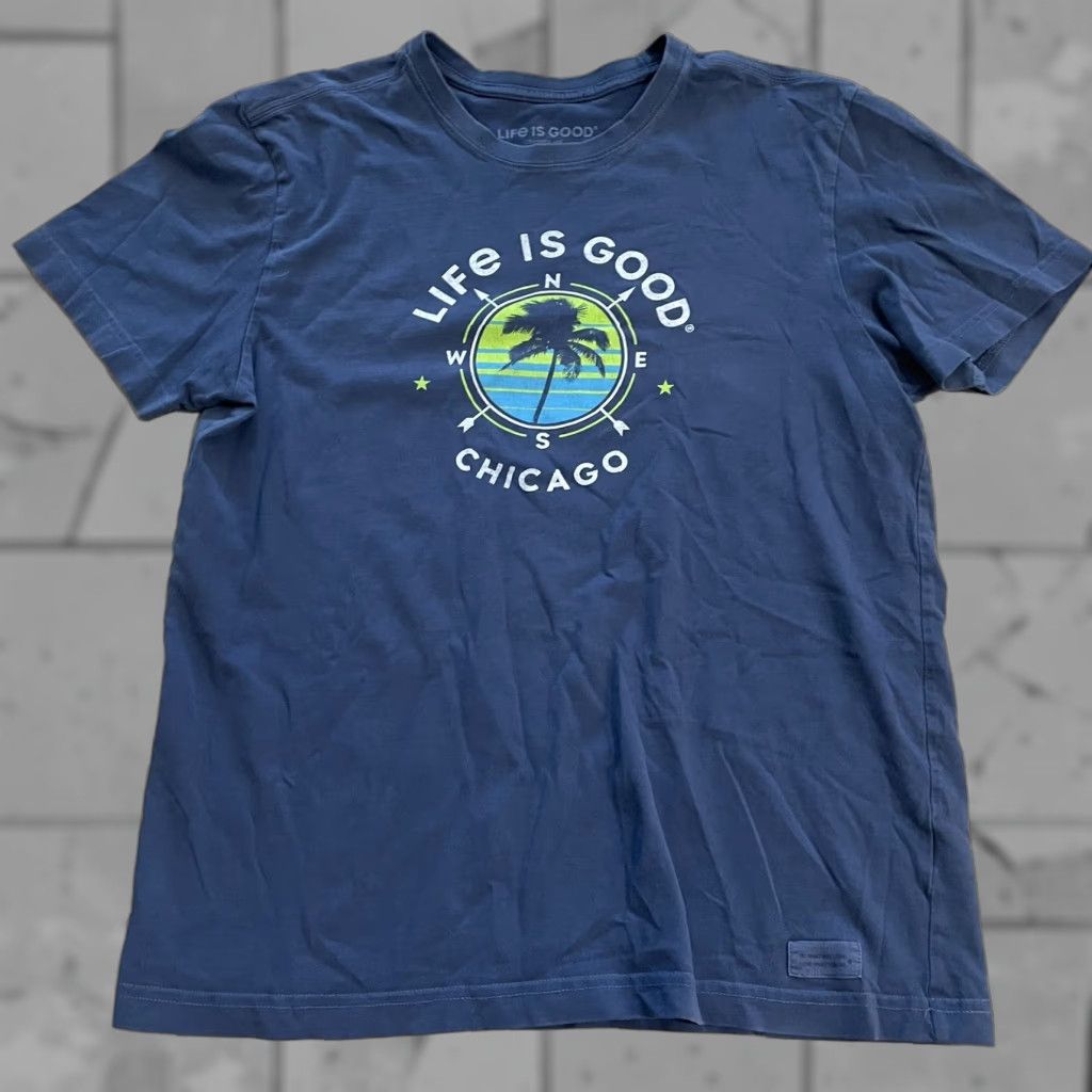 Life is Good Life Is Good Crusher Tee Blue Mens Size S Tee Size US S / EU 44-46 / 1 - 1 Thumbnail