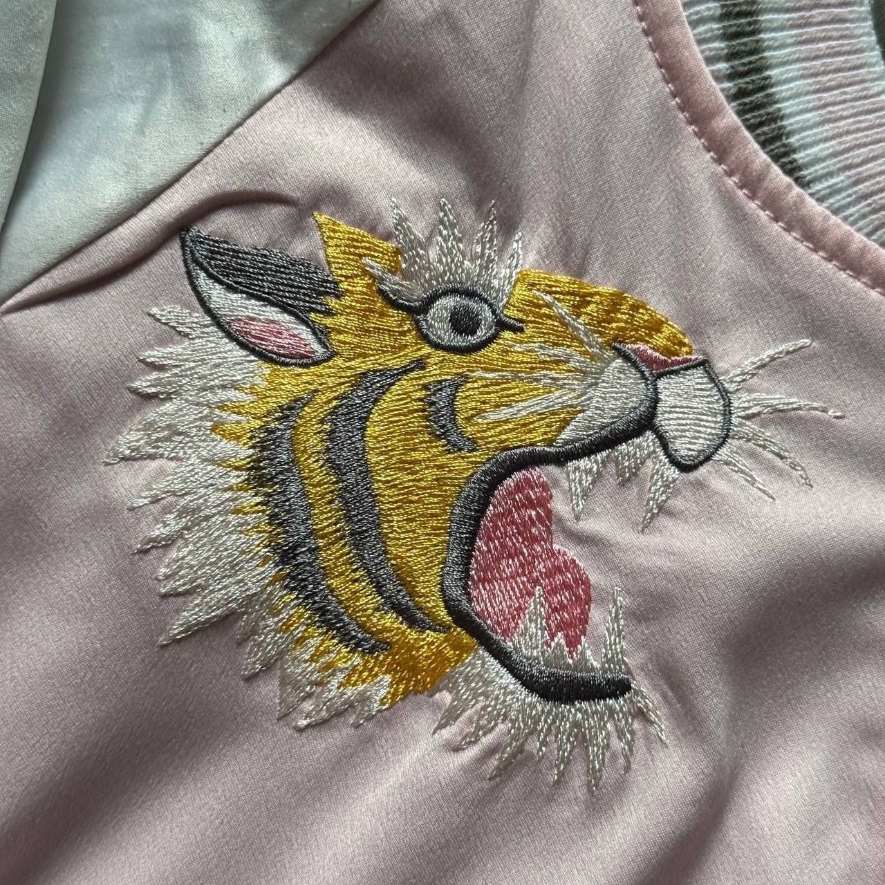 Japanese Brand Japanese Sukajan Souvenir Satin Embroidered Tiger Zip Bomber Size L / US 10 / IT 46 - 8 Thumbnail
