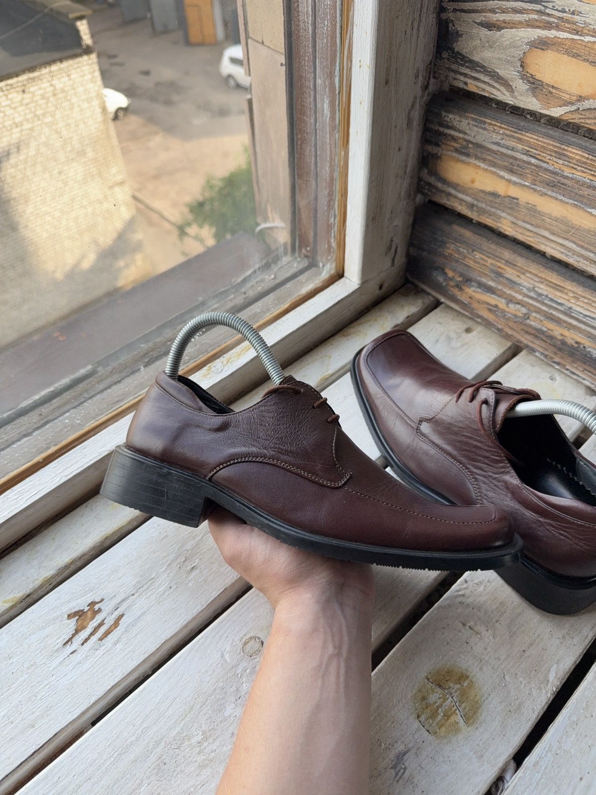 Other Concept by Domar Brown Square Toe Derby Shoes US8,5 EU41,5 Size US 8.5 / EU 41-42 - 3 Thumbnail