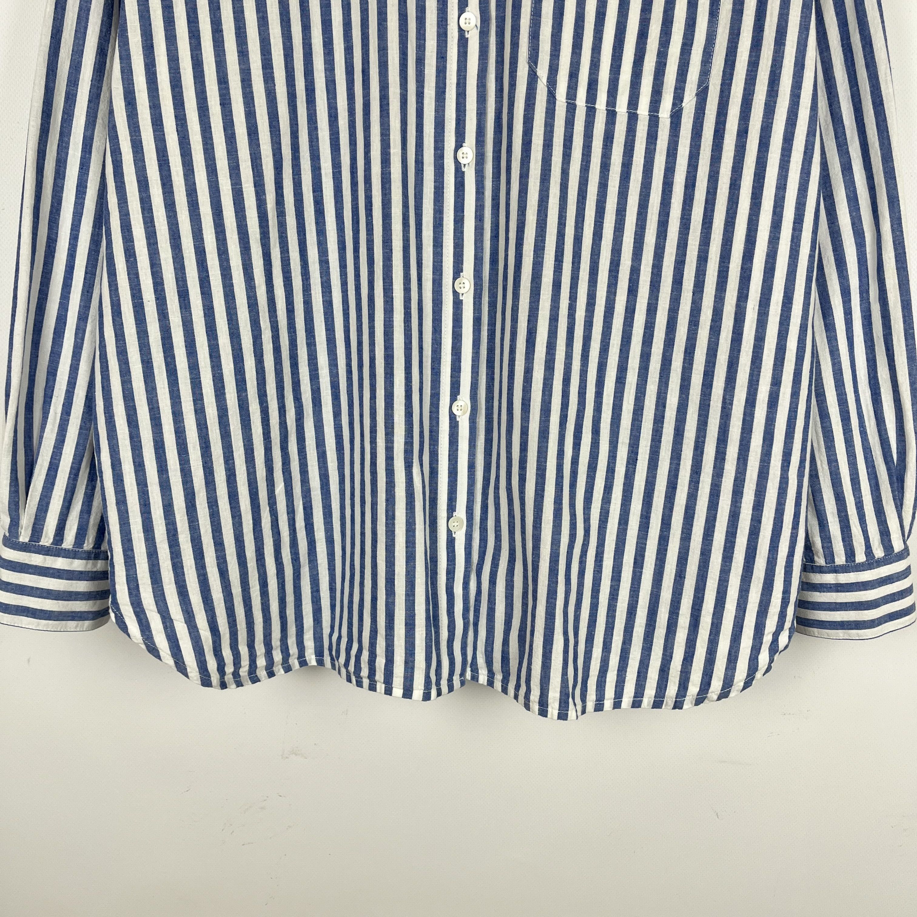 Sezane Ladies Sezane Button Up Stripped Blue Max Shirt Size XXS / US 00 / IT 34 - 7 Thumbnail