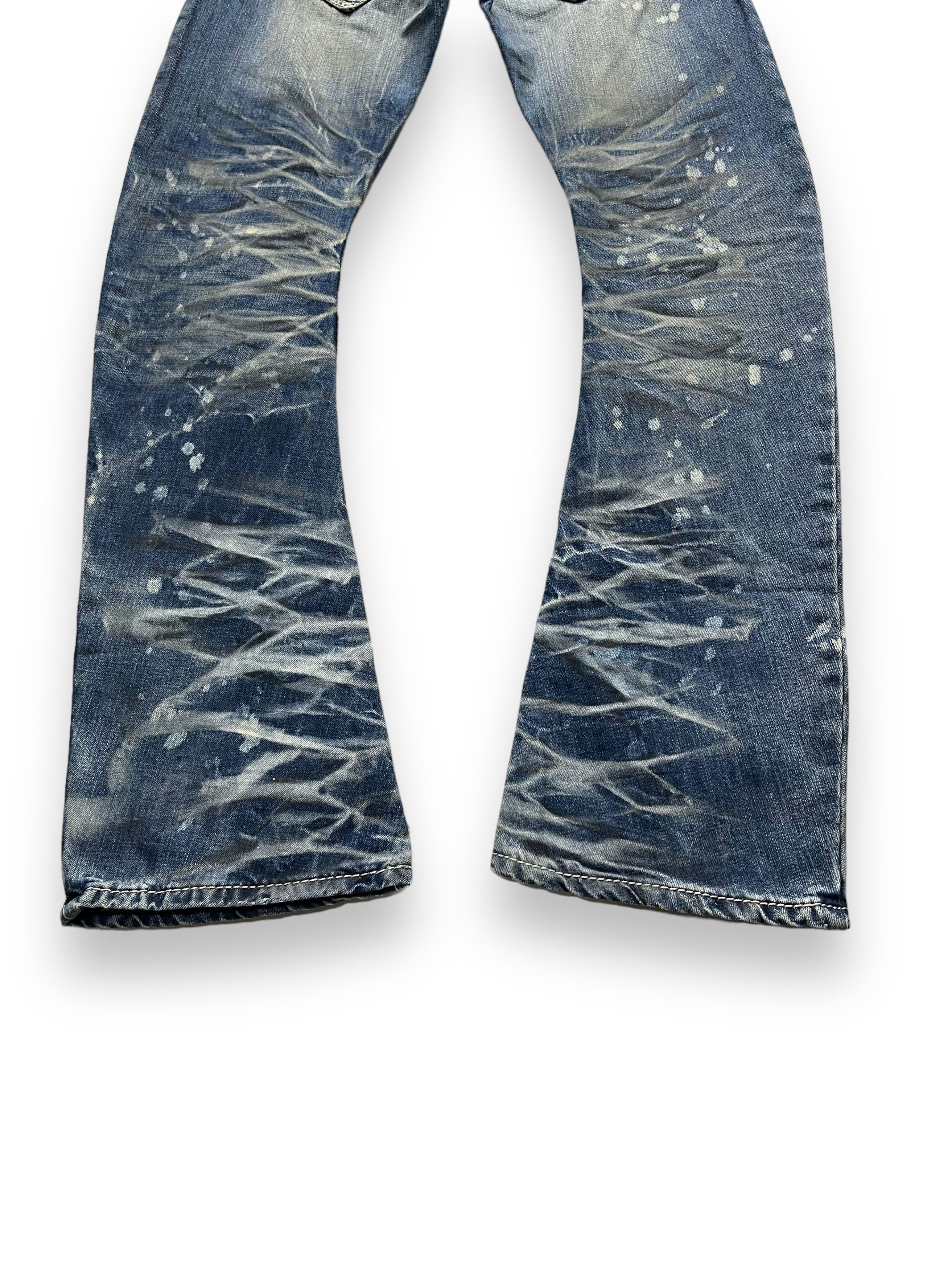 BUFFALO BOBS 🔥PUNK Curve Leg FLARE💥Mudsplash Clawmark Playboy Denim Size US 31 - 8 Thumbnail
