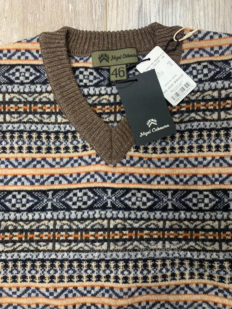 Nigel Cabourn Nigel Cabourn Fair Isle Wool Sweater. Size US L / EU 52-54 / 3 - 2 Thumbnail