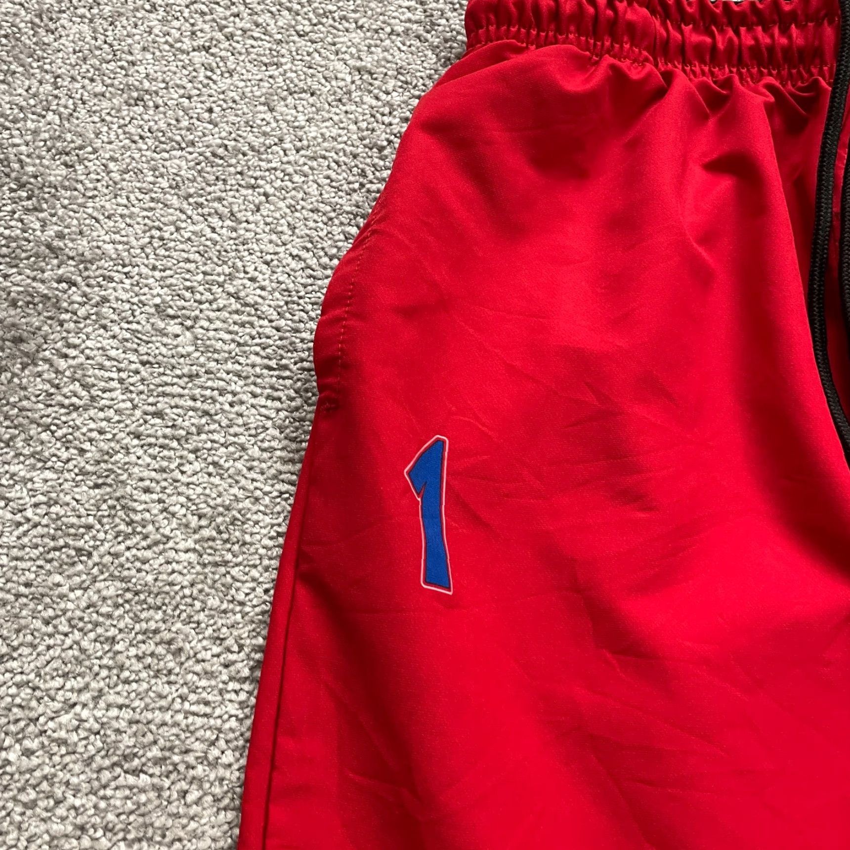 CB Sports BSN Sports Track Pants Men XS Red Tapered Ankle Zip Elastic Waist Basketball Football Size US 27 - 6 Thumbnail