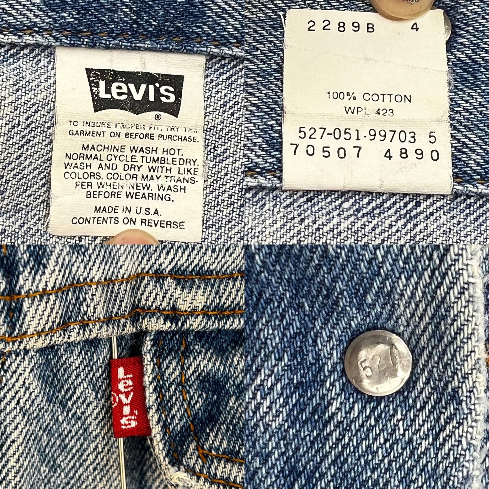 Levi's Vintage 1991 Levi's Trucker Jacket Distressed Denim Blue Size US XL / EU 56 / 4 - 4 Thumbnail
