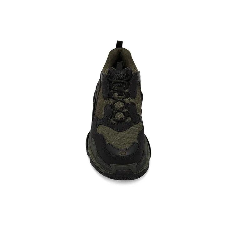 Balenciaga o1bcso1str1224 Triple S Bicolor Sneakers in Dark Green/Black Size US 14 / EU 47 - 4 Thumbnail
