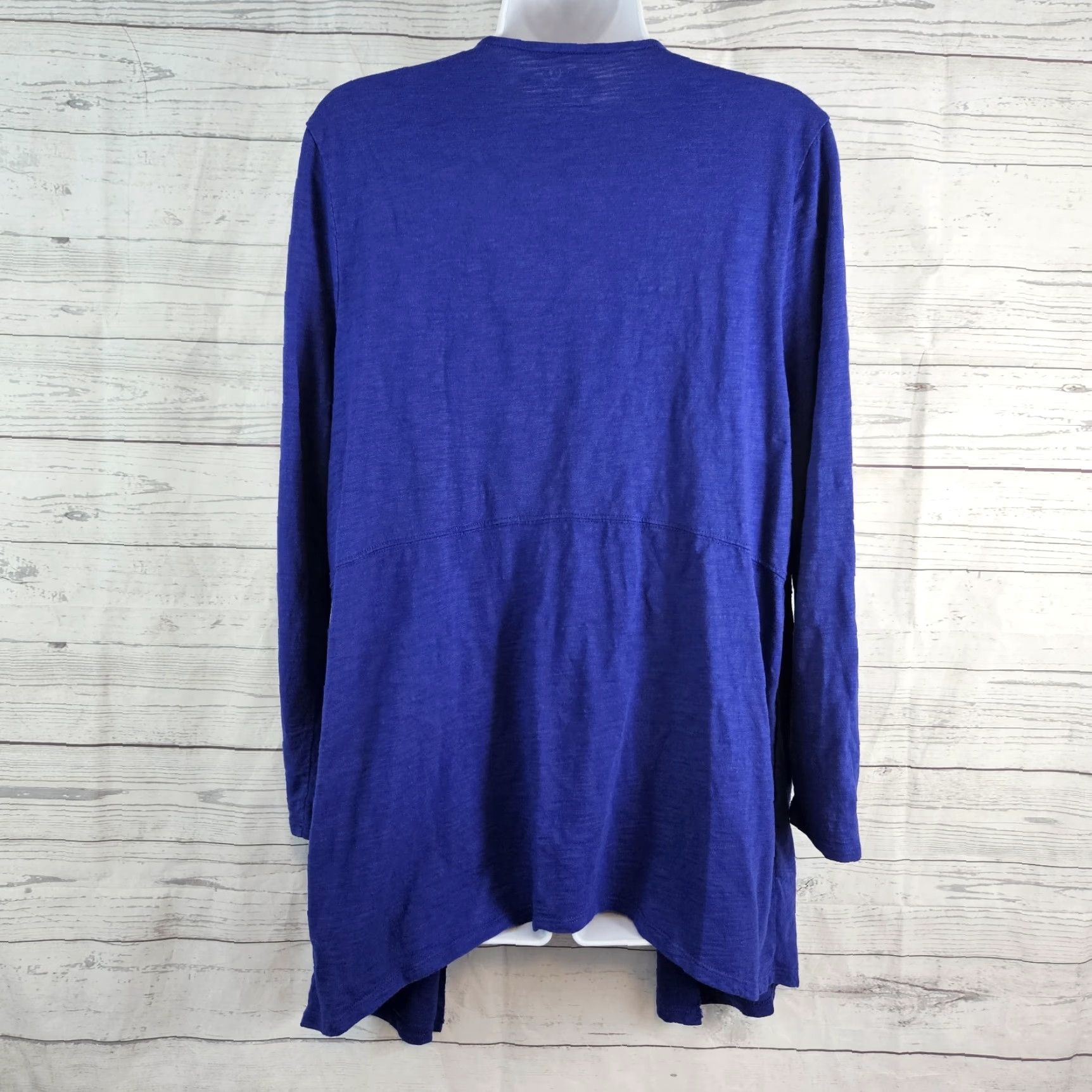 Vintage Chicos Womens Ultimate Tee Cardigan Size M Medium Blue Solid Cotton Blend Blouse Womens Size M / US 6-8 / IT 42-44 - 3 Thumbnail