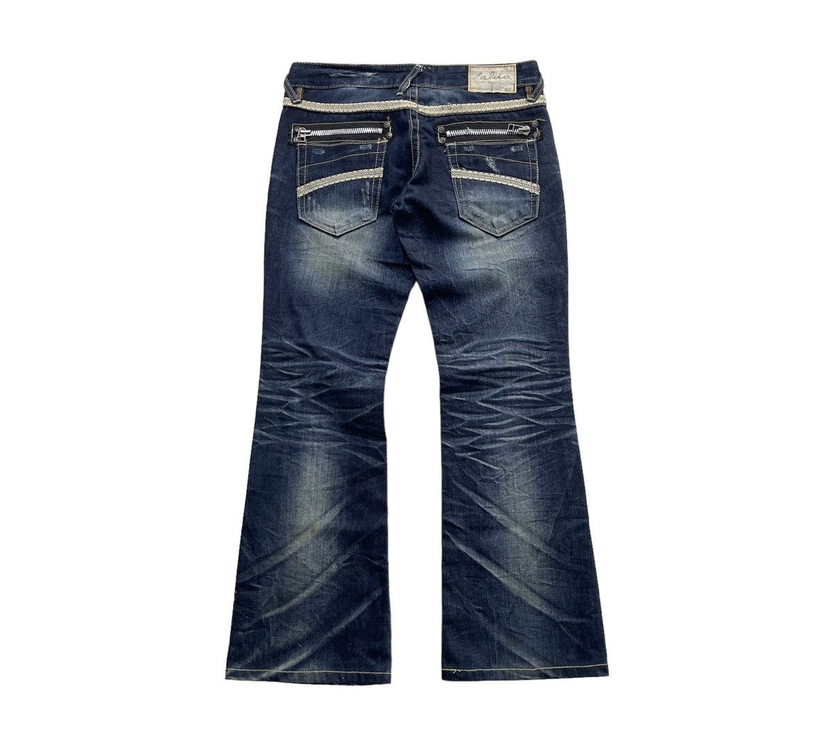 20471120 × If Six Was Nine × Japanese Brand Lolita Yoshitomo Nara Claw Mark Flare Denim Pant Size 32" / US 10 / IT 46 - 2 Thumbnail