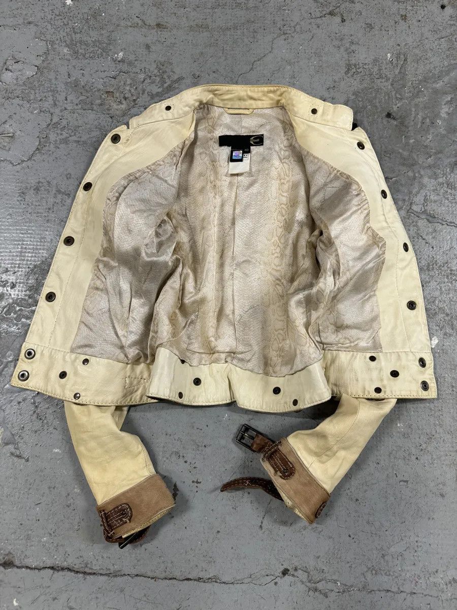 Roberto Cavalli SS2008 Cavalli Beige Hybrid Pony Hair Leather Jacket Size S / US 4 / IT 40 - 7 Thumbnail