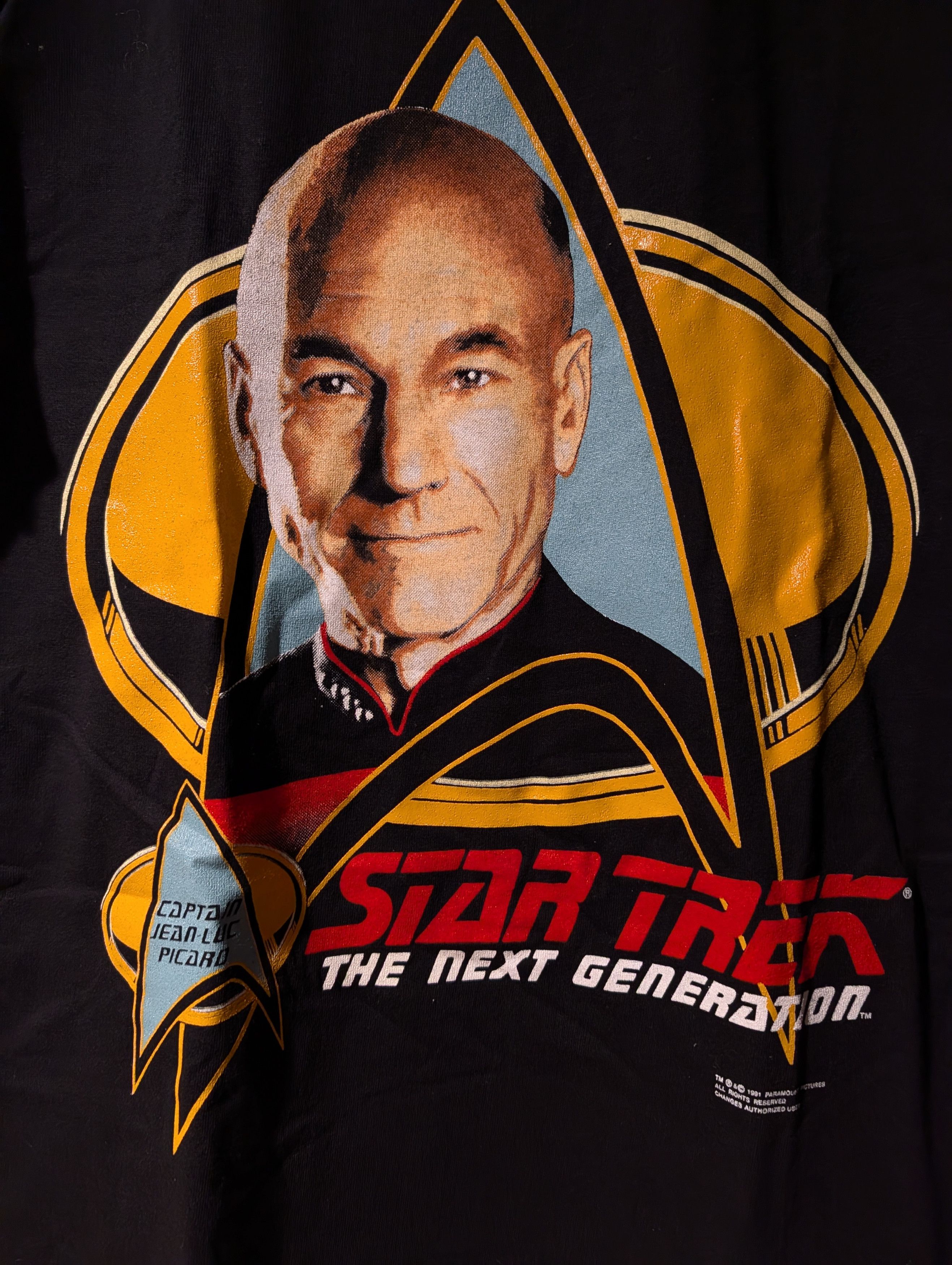 Vintage Vintage 1991 Star Trek The Next Generation Captain T-Shirt Size US M / EU 48-50 / 2 - 2 Thumbnail