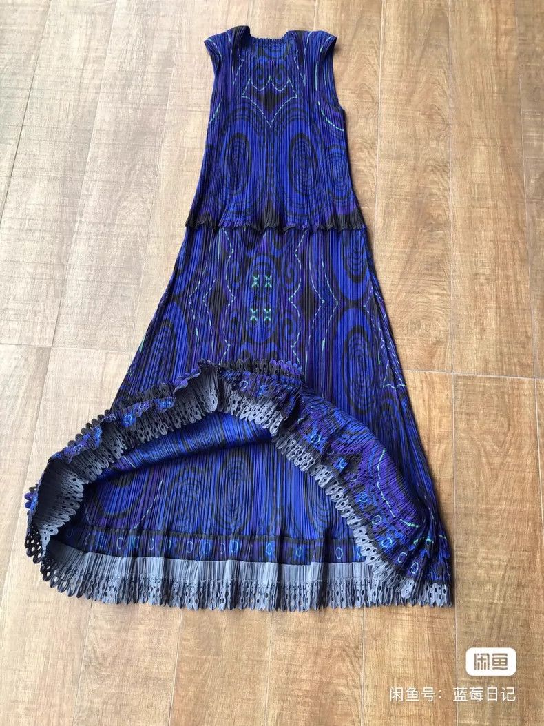 Issey Miyake Issey Miyake size:2 Blue Middle Eastern printed style dres Size M / US 6-8 / IT 42-44 - 5 Thumbnail