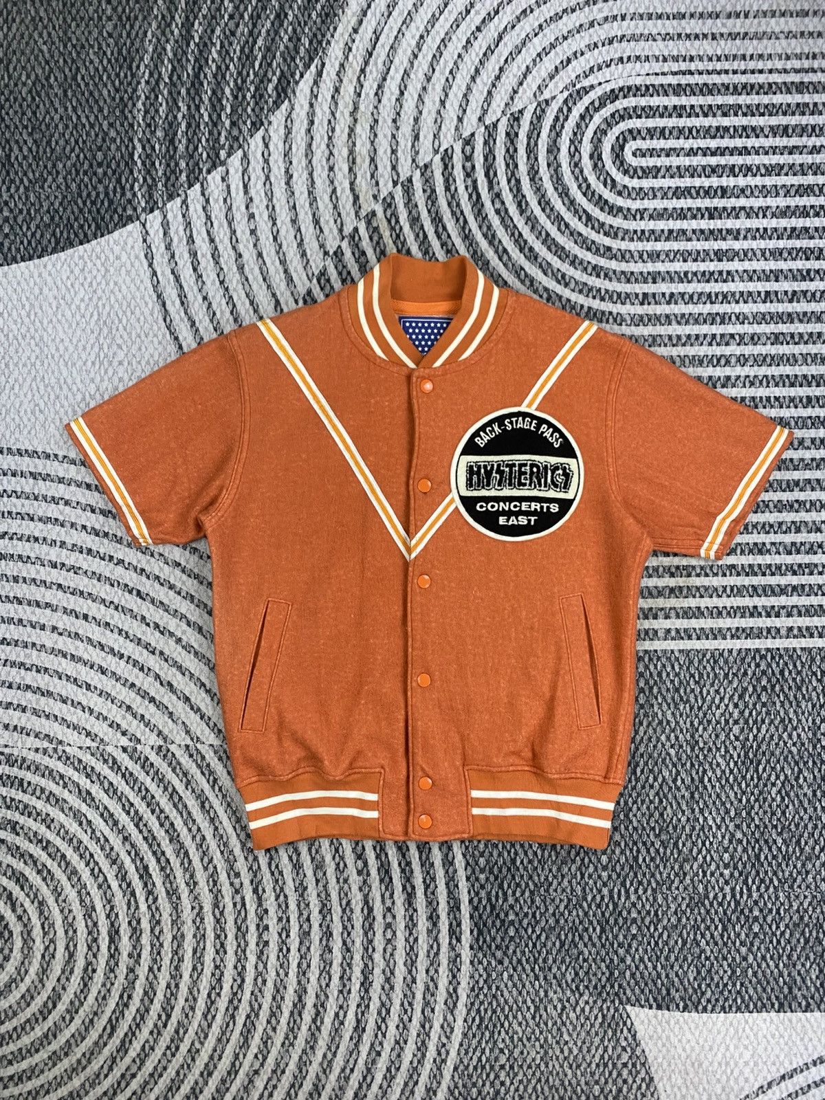 Hysteric Glamour 🔥RARE Hysteric Glamour Short Sleeve Wool Stadium Jacket Size US M / EU 48-50 / 2 - 1 Thumbnail