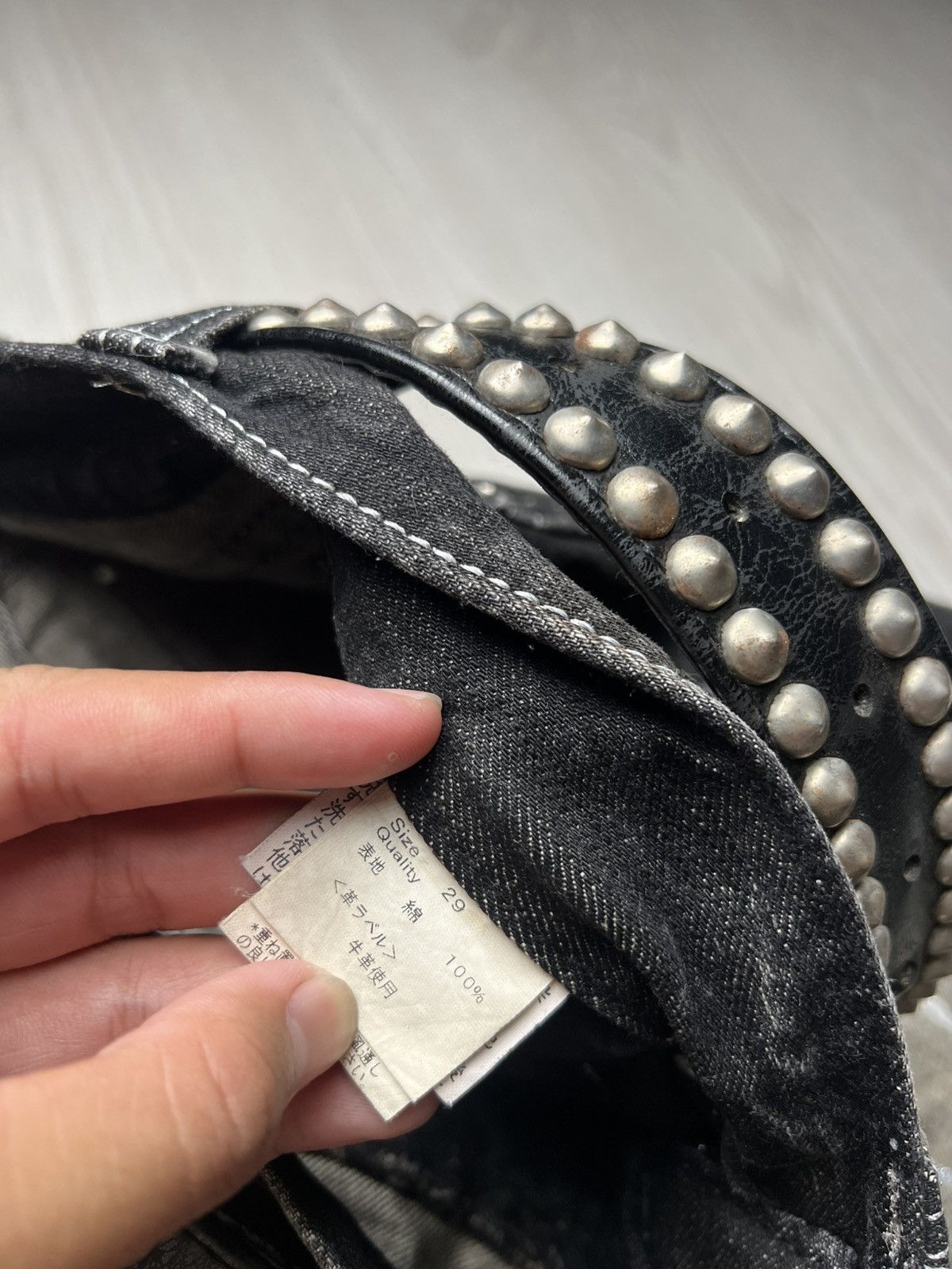 14th Addiction Xfrm Studded Swarovski Mudwash Flared Jeans Size US 30 / EU 46 - 8 Thumbnail