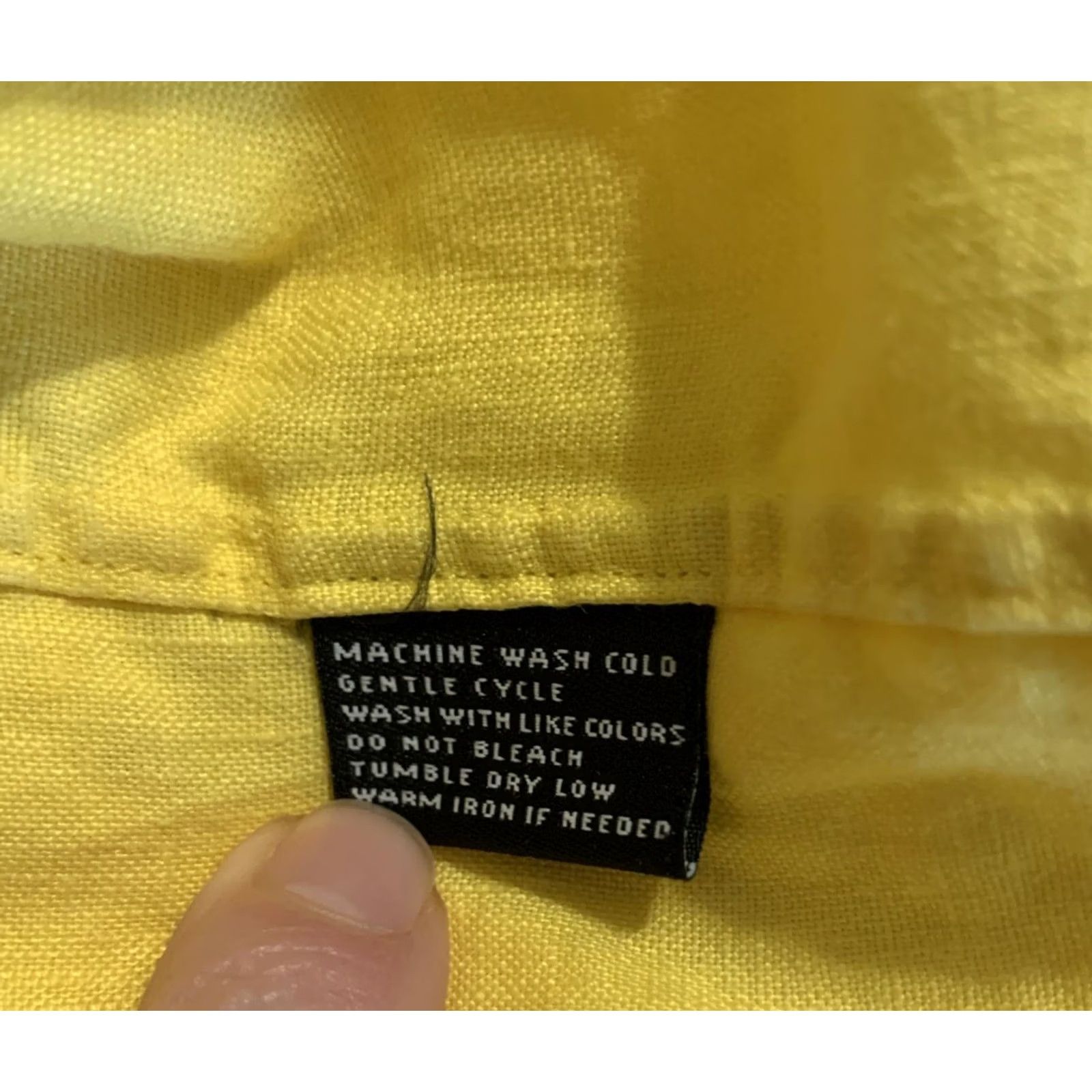 Vintage American Living Shirt L Womens Yellow Button-Up Linen Long Sleeve 100% Linen 683 Size L / US 10 / IT 46 - 7 Thumbnail