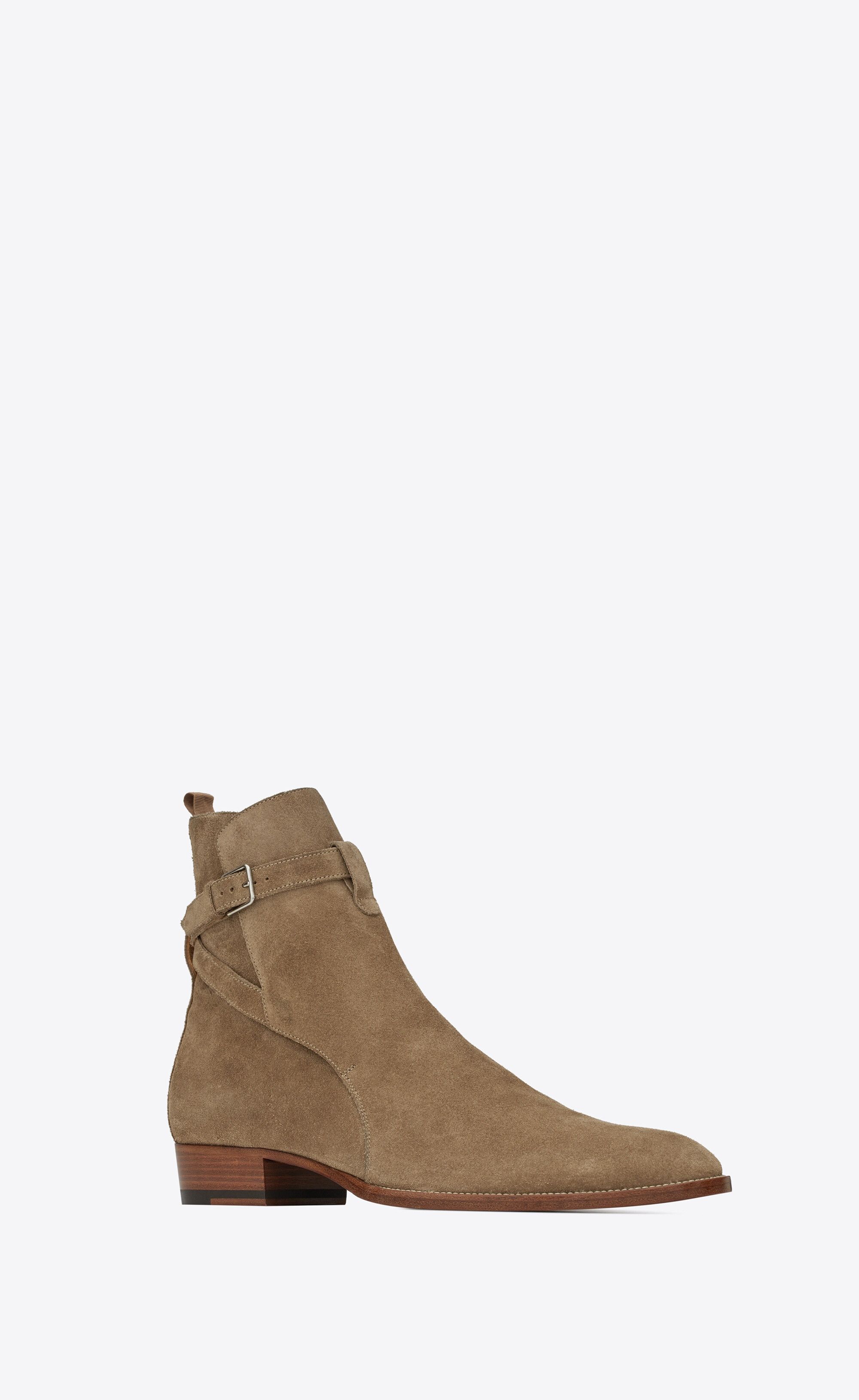 Saint Laurent Paris oc11z0126 498372 Wyatt Jodhpur Boots in Suede in Brown Size US 9.5 / EU 42-43 - 3 Thumbnail