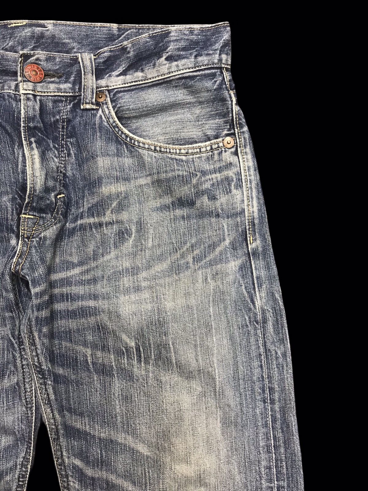 Edwin 💥DENIM ART💥ARCHIVAL EDWIN 503 SICK FADES DENIM F308 Size US 34 / EU 50 - 3 Thumbnail